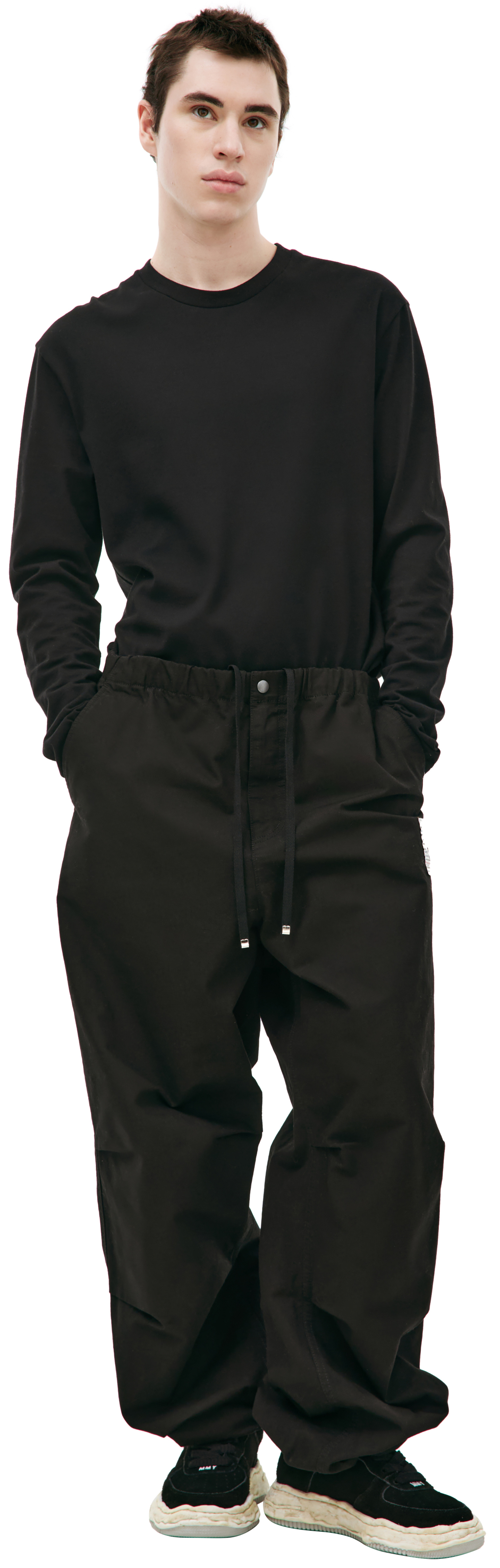 Maison Mihara Yasuhiro Black cotton trousers