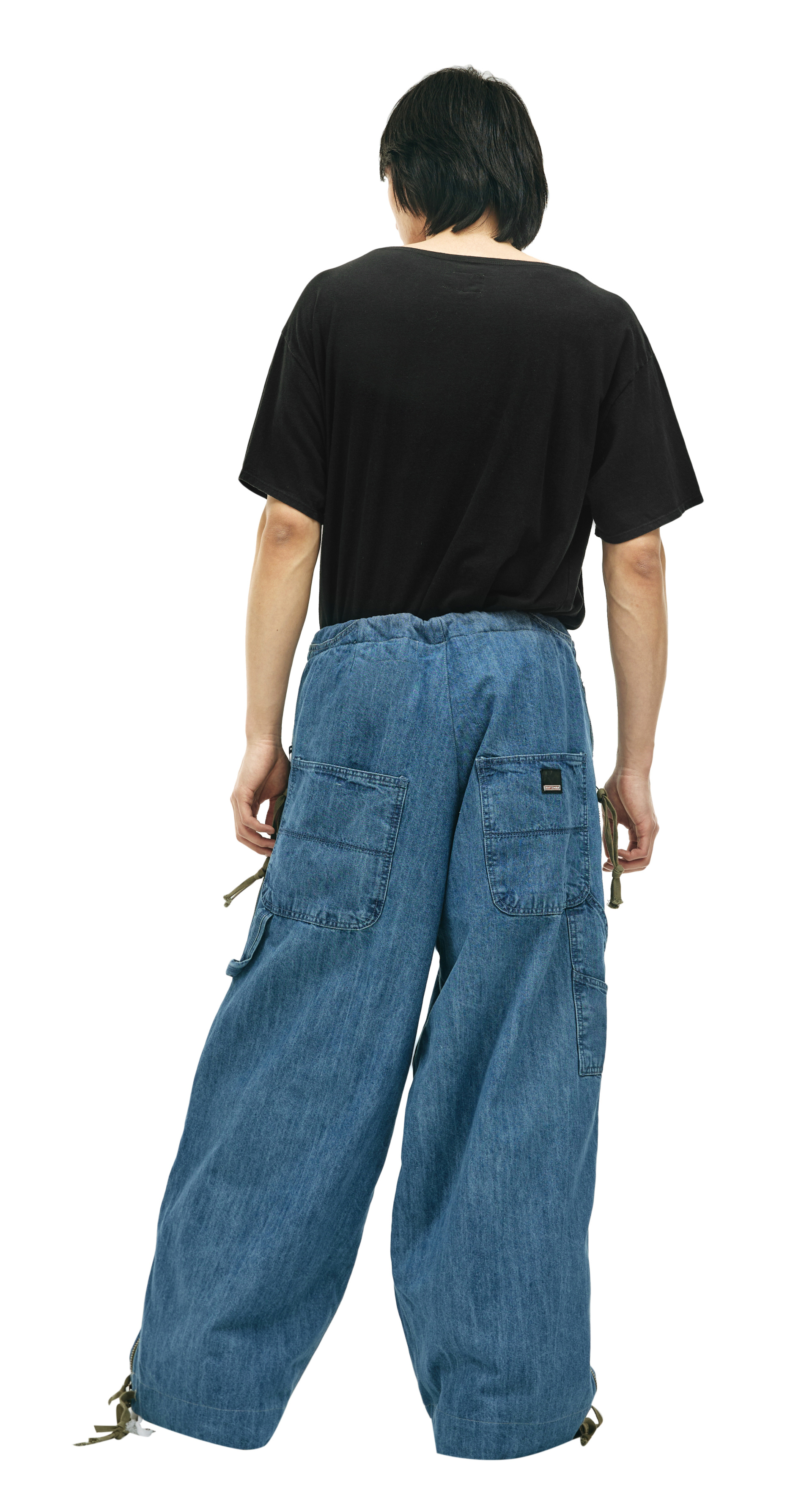 Greg Lauren Wide jeans with zippers
