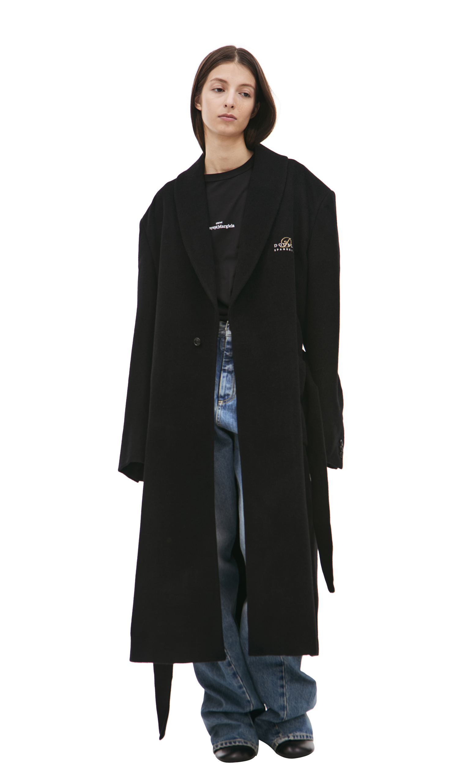 Doublet Black wool coat