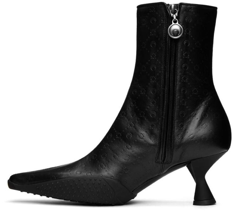 MARINE SERRE Leather Ankle Boots