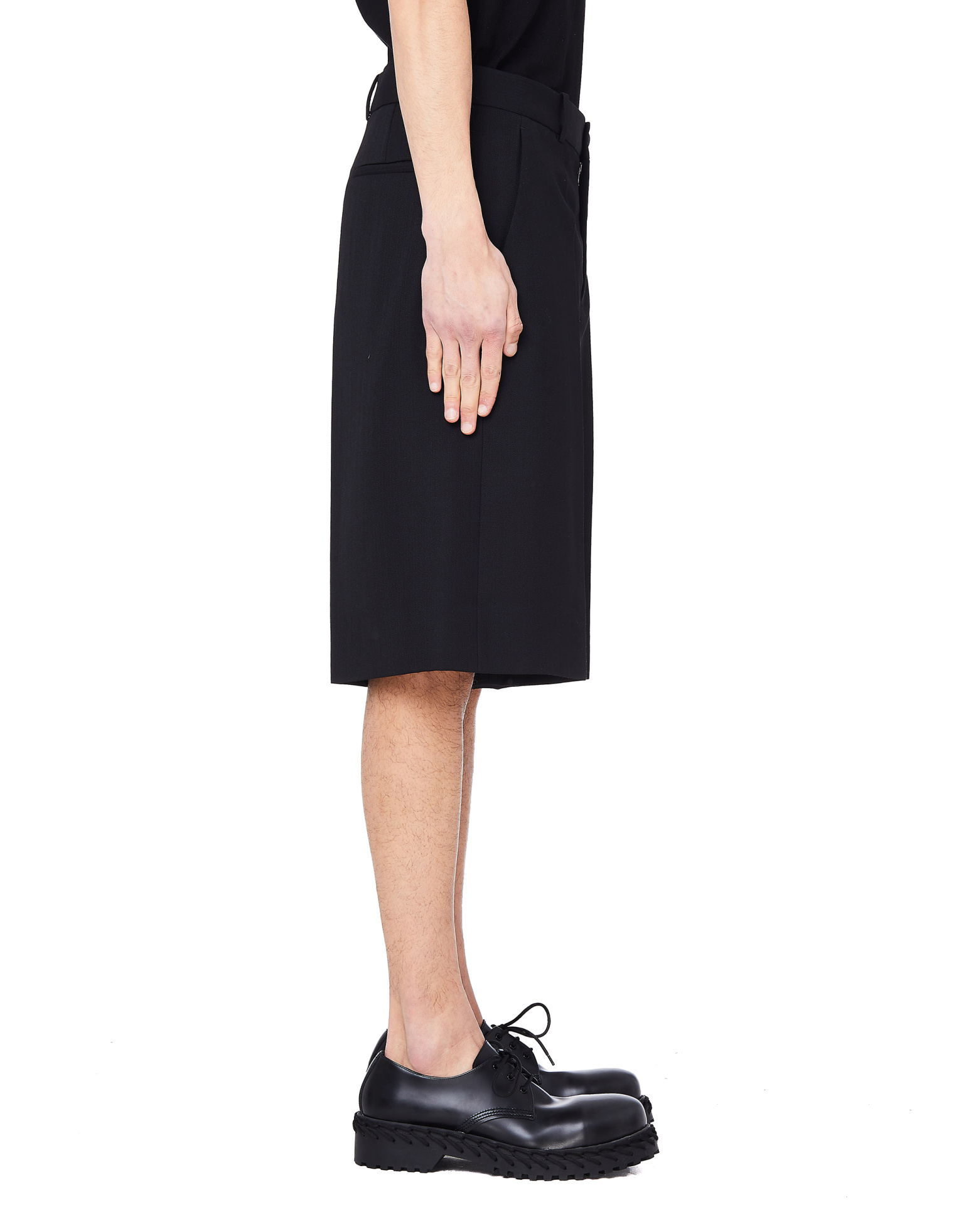 OAMC Black Wool Shorts