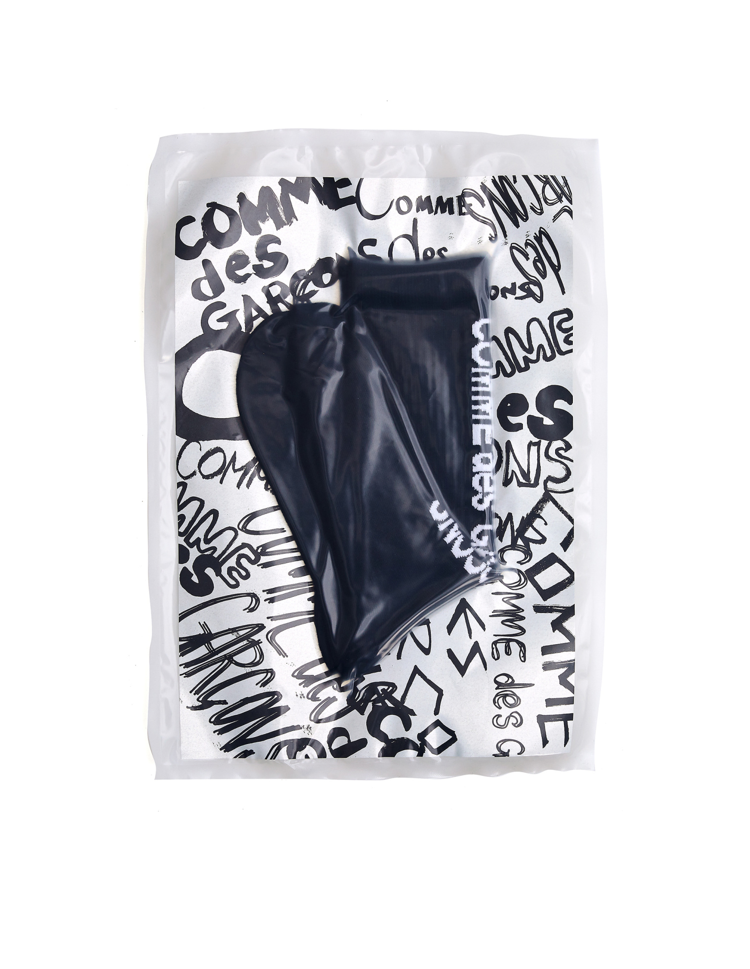 Comme des Garcons CdG Black Cotton Socks With Logo
