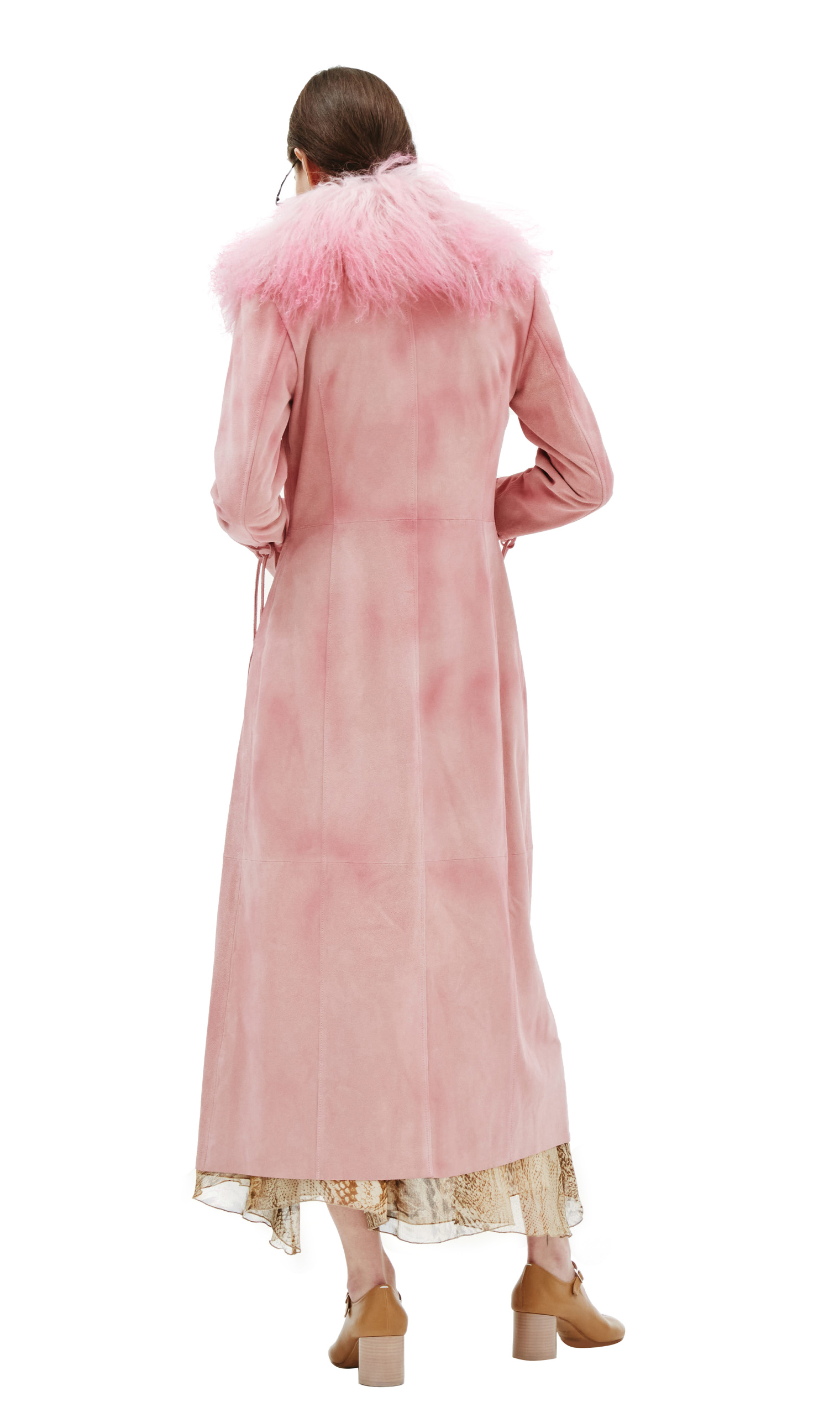 Blumarine Pink Suede Coat