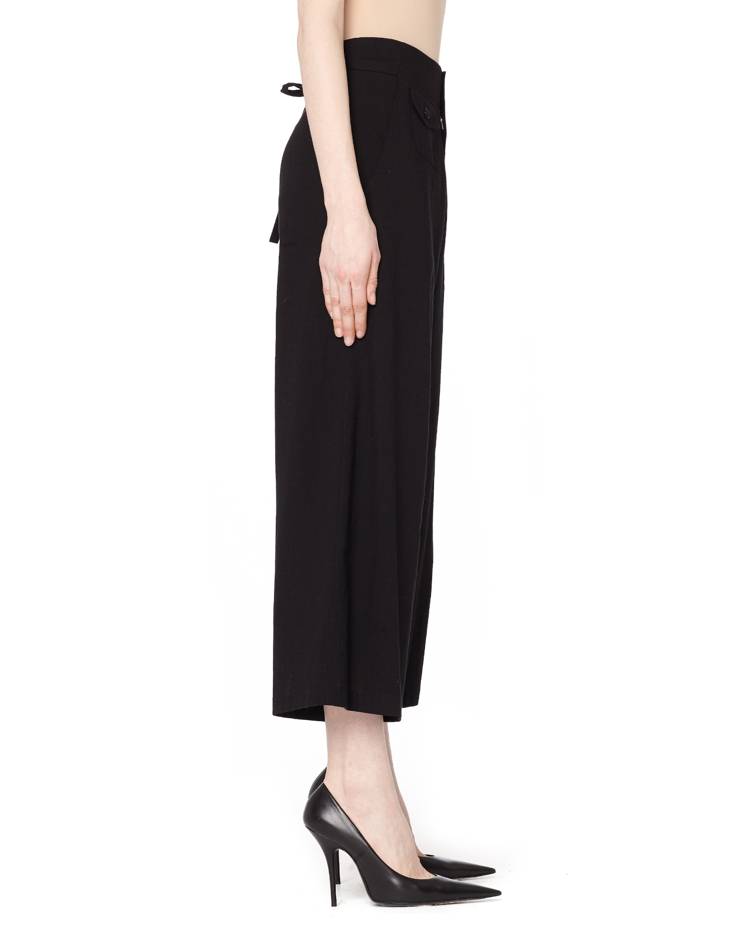Yohji Yamamoto Широкие укороченные брюки