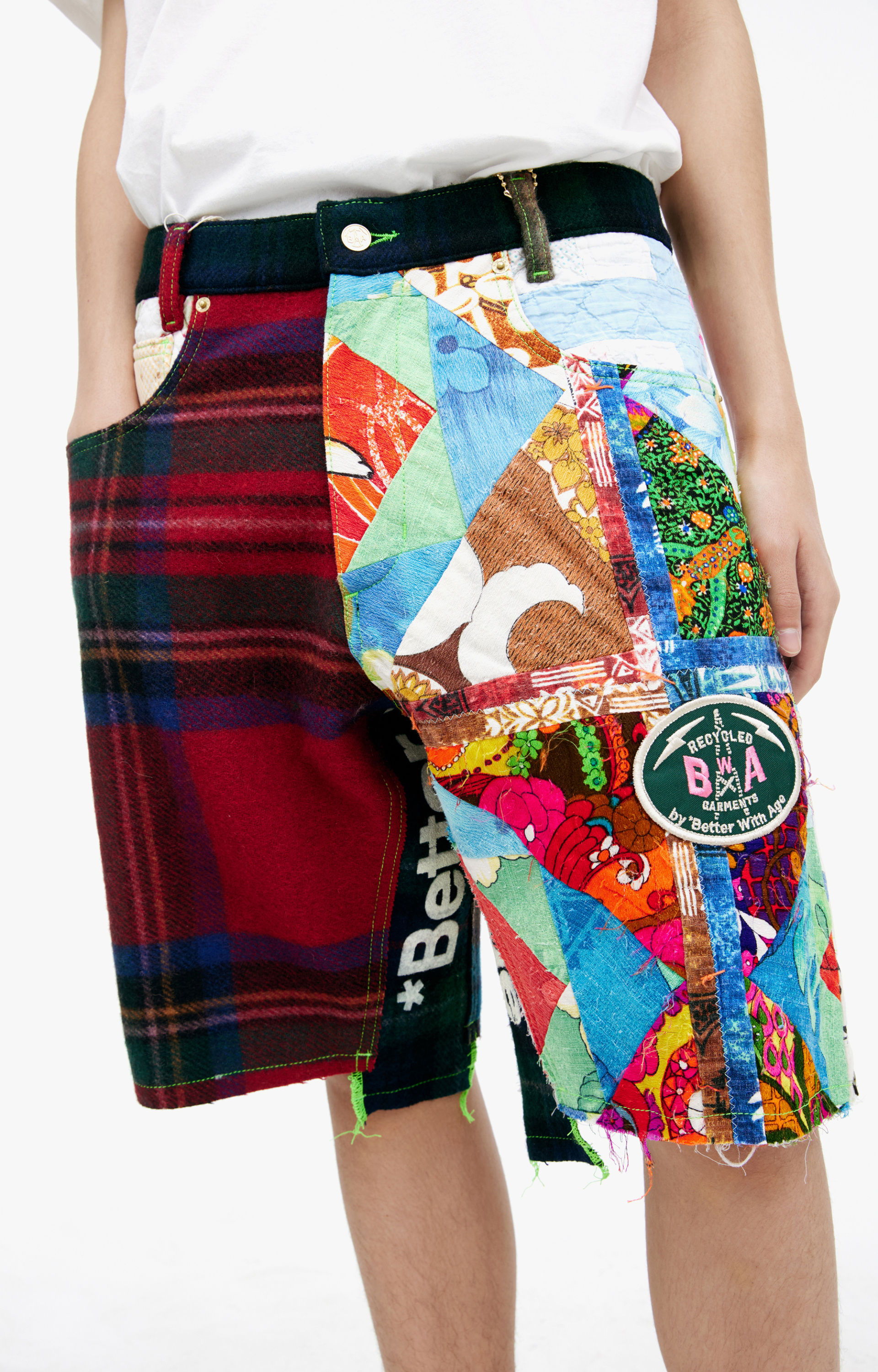 BETTER WITH AGE Combination cotton shorts