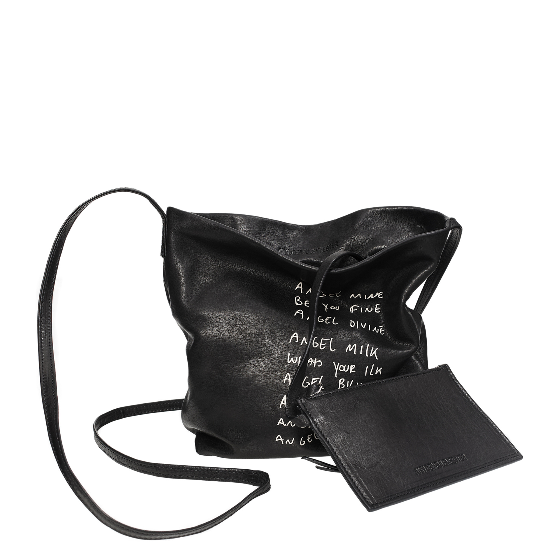 Ann Demeulemeester Black leather bag