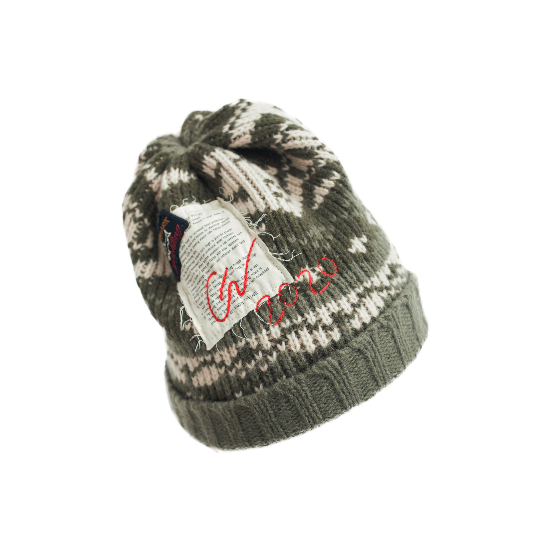 Greg Lauren Paul Shark knitted wool beanie