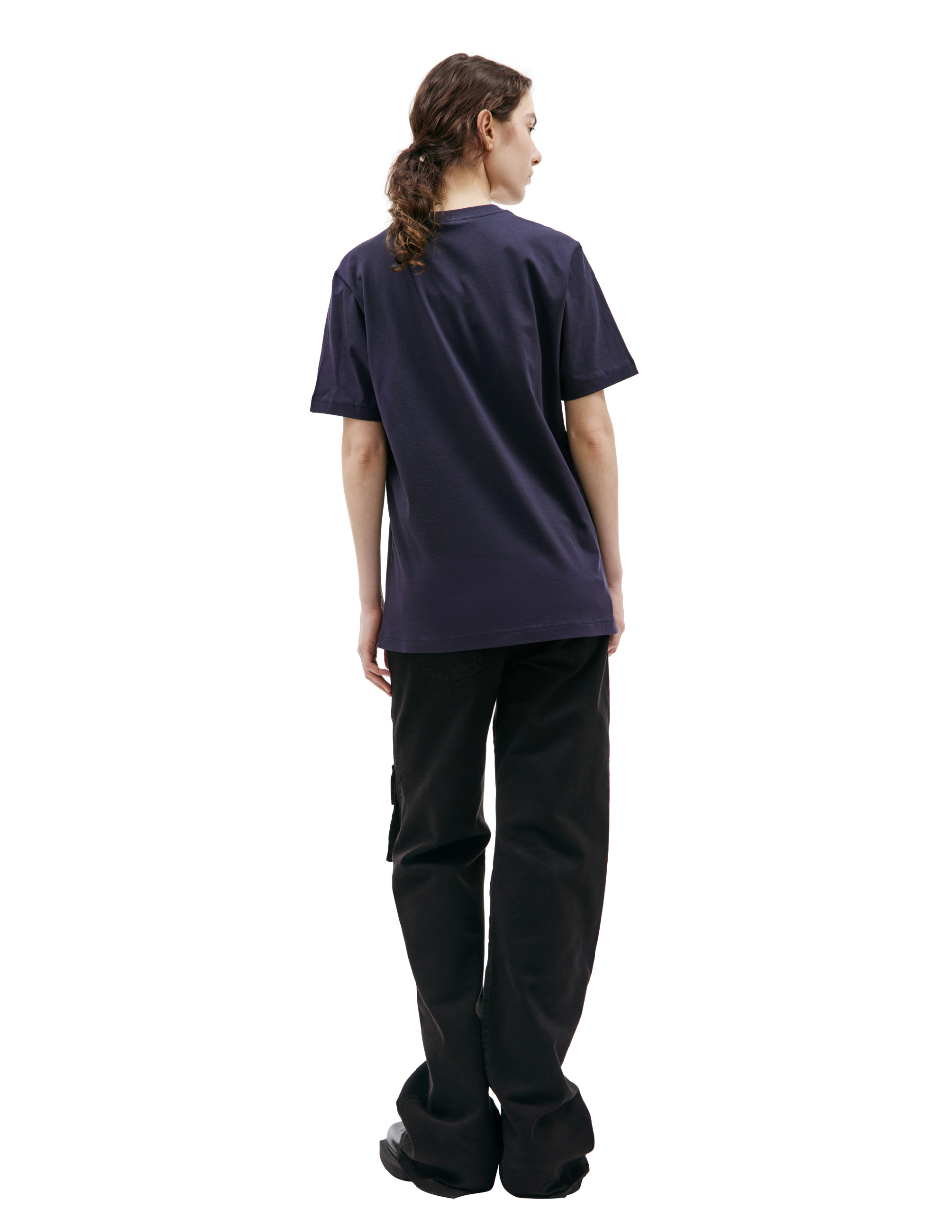 Marni Navy cotton t-shirt with logo