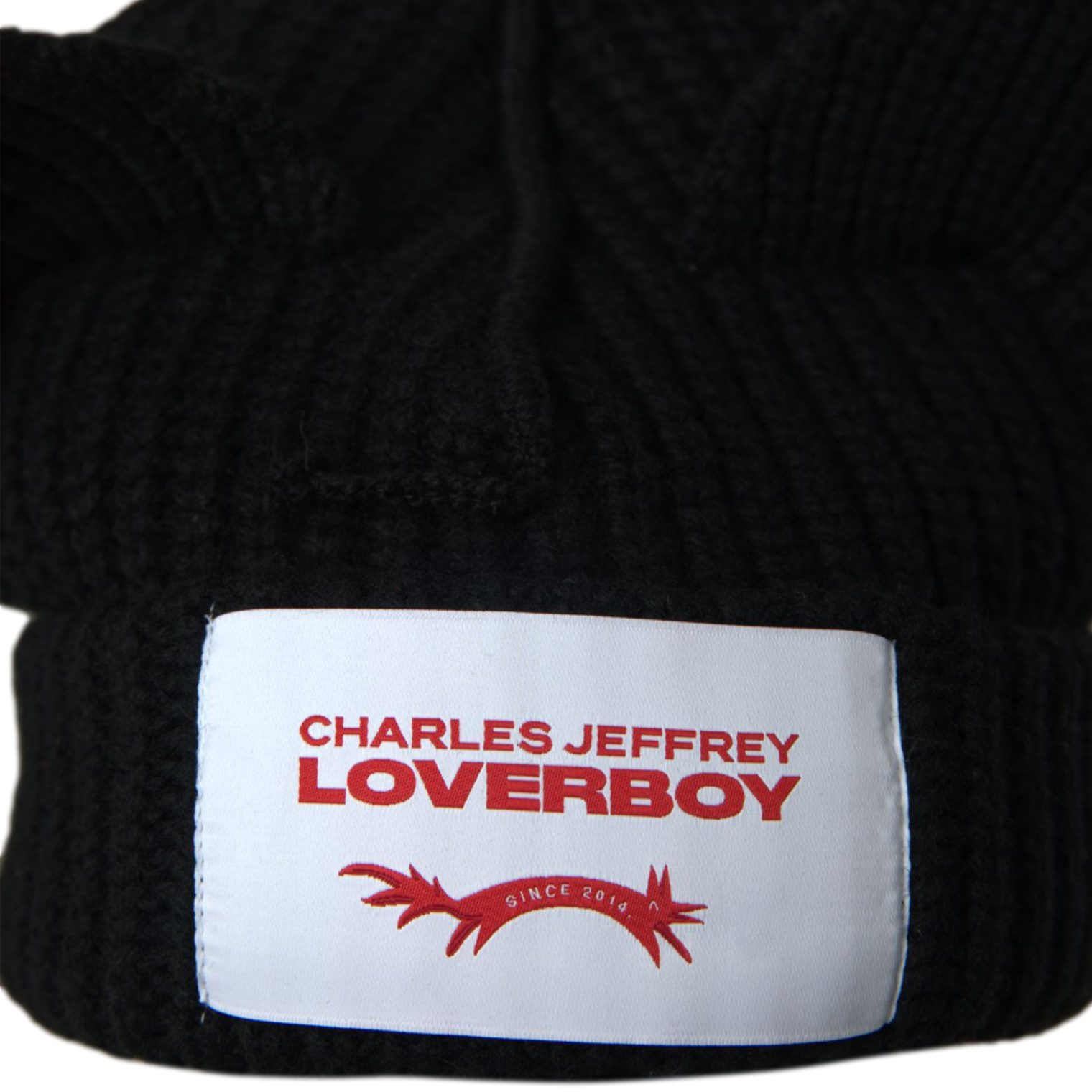 CHARLES JEFFREY LOVERBOY Вязаная шапка с маленькими ушами и патчем
