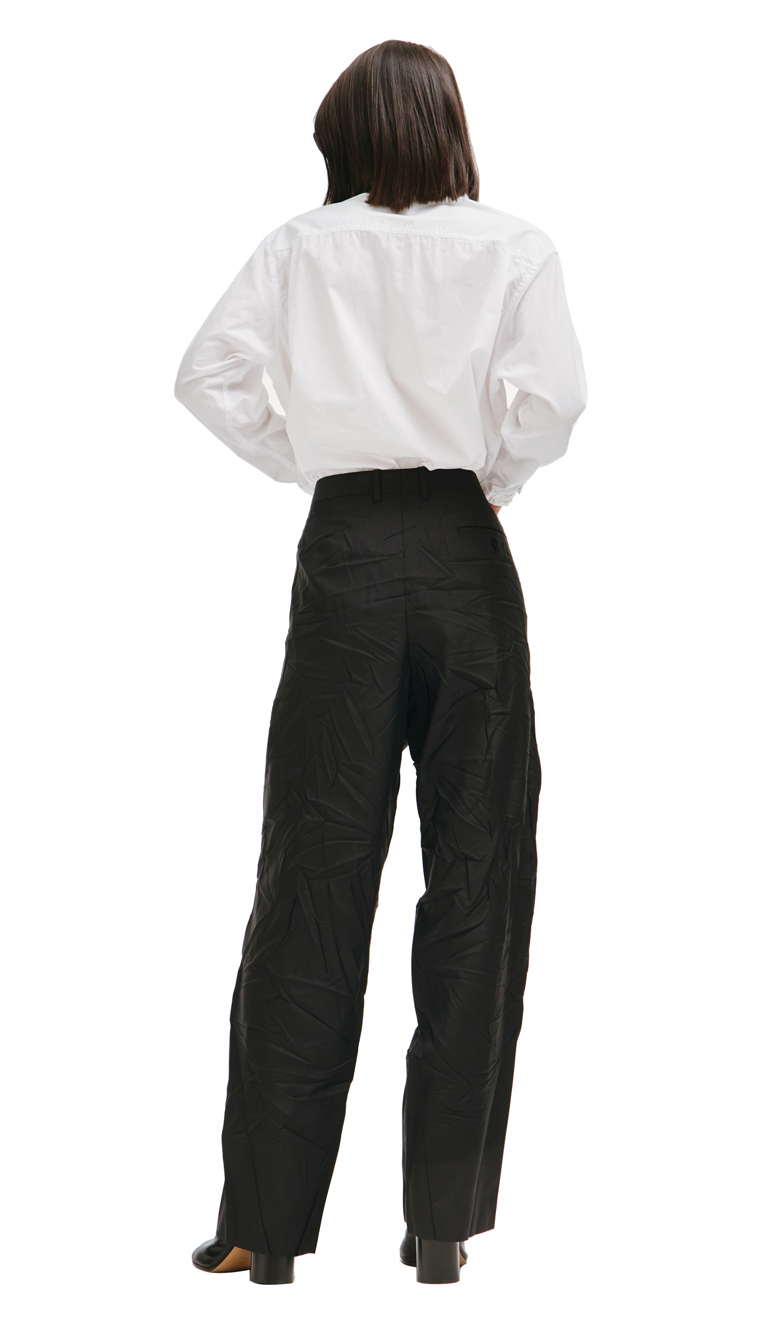 Balenciaga Wrinkled Pants in Black