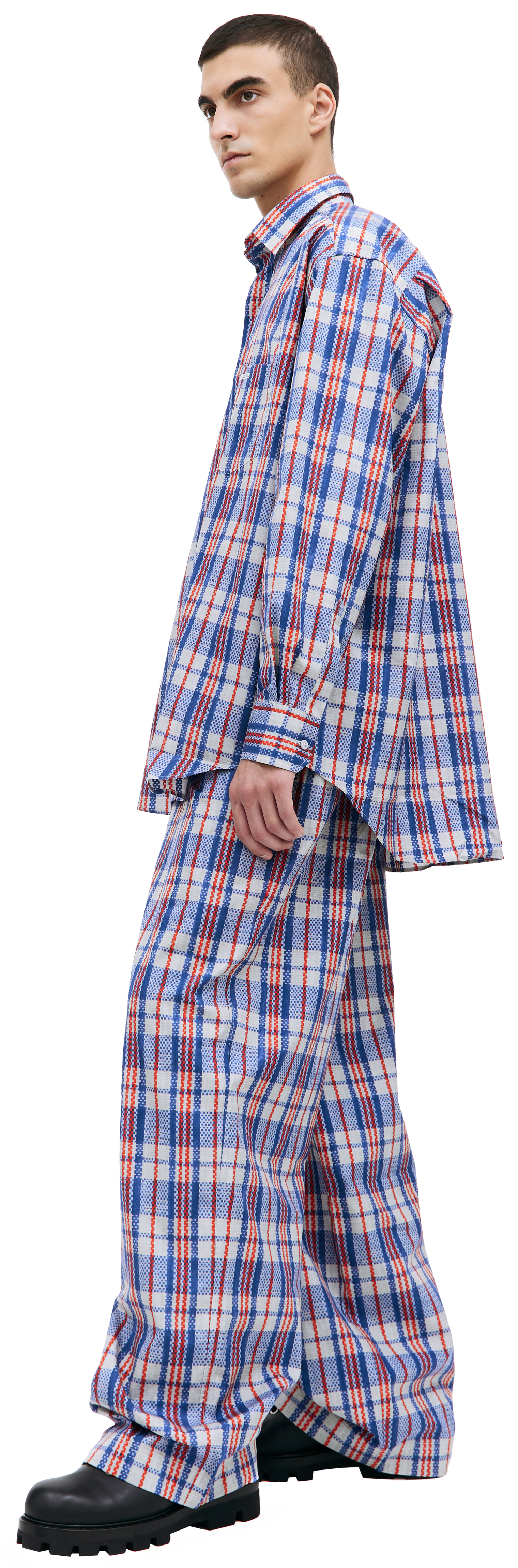 VETEMENTS Оверсайз рубашка в клетку