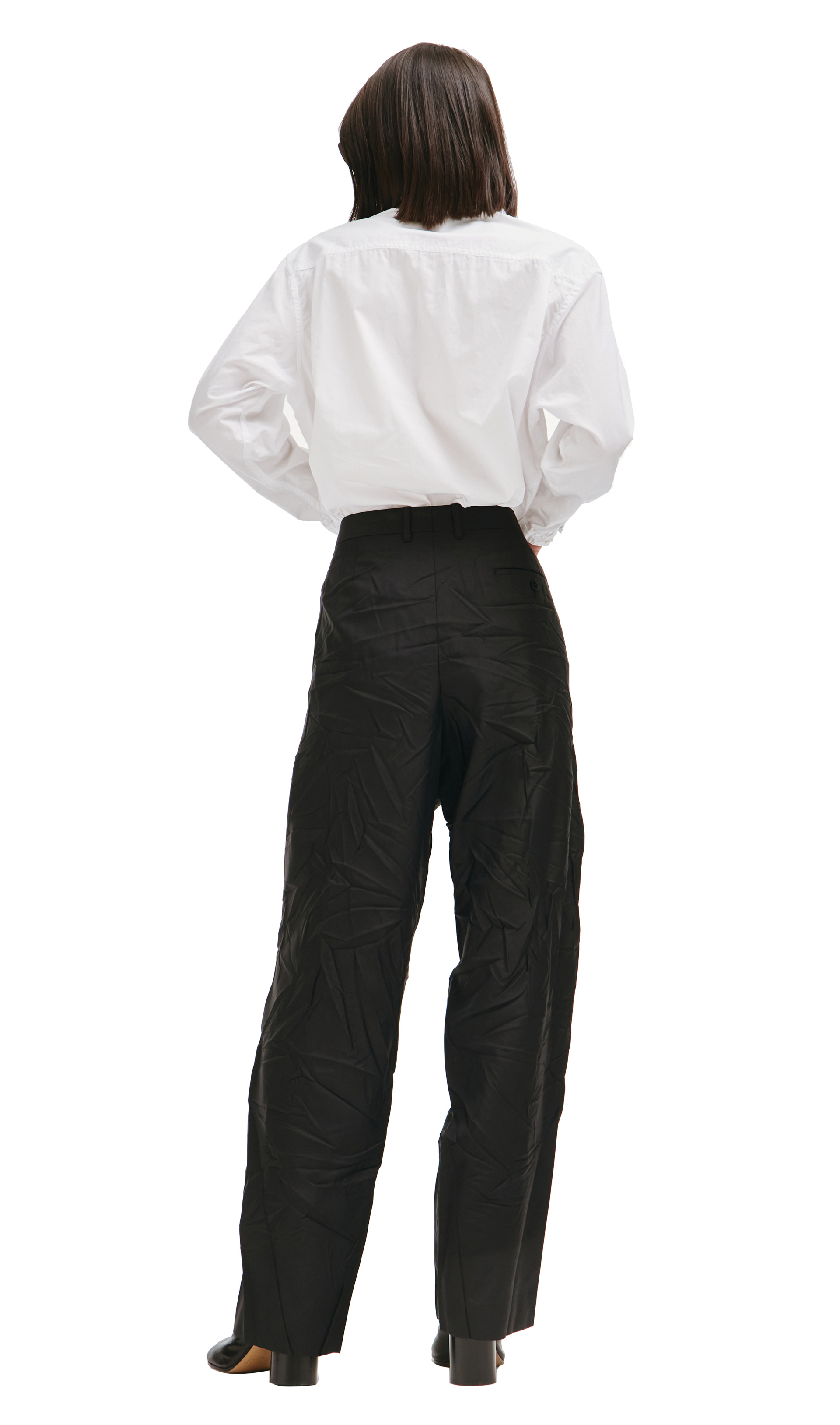 Balenciaga Wrinkled Pants in Black