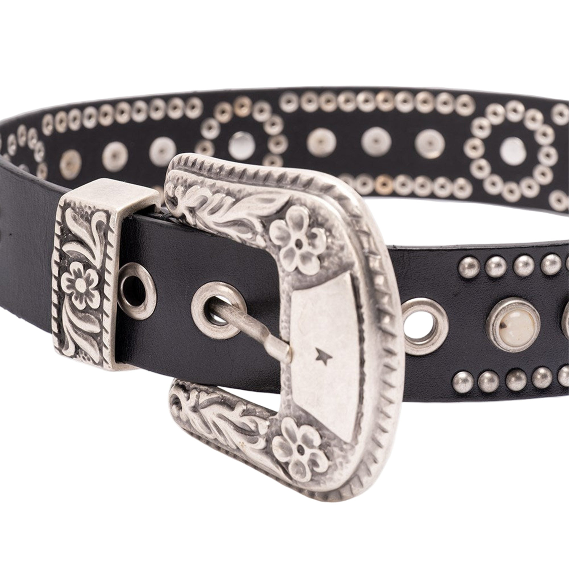 Golden Goose Lace Washed Leather Belt