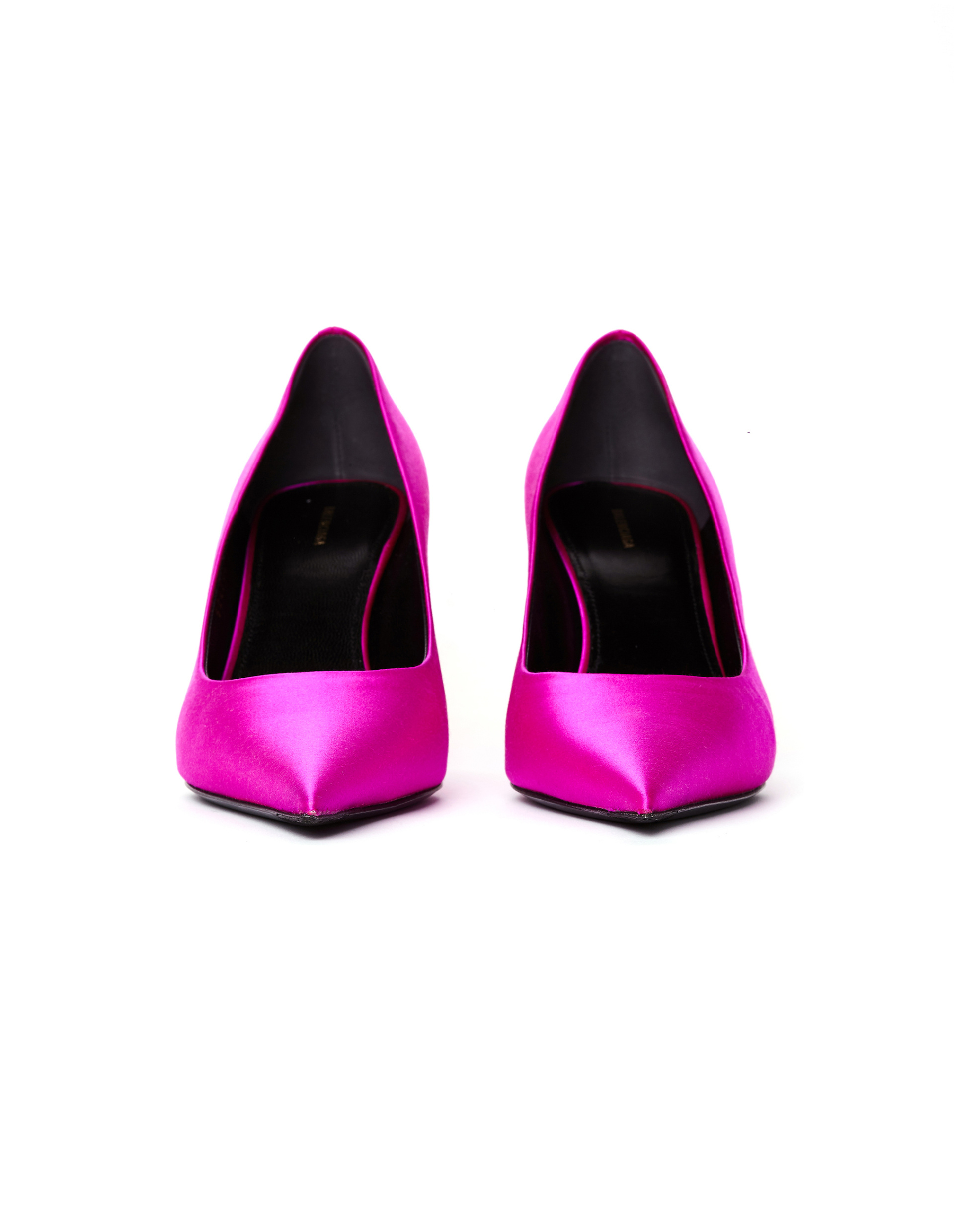 Balenciaga Pink Satin Knife Pumps
