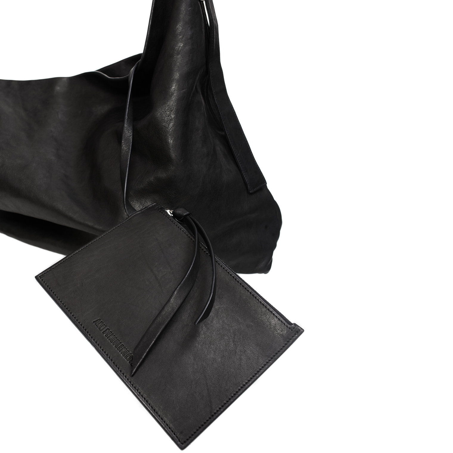 Ann Demeulemeester Black leather bag