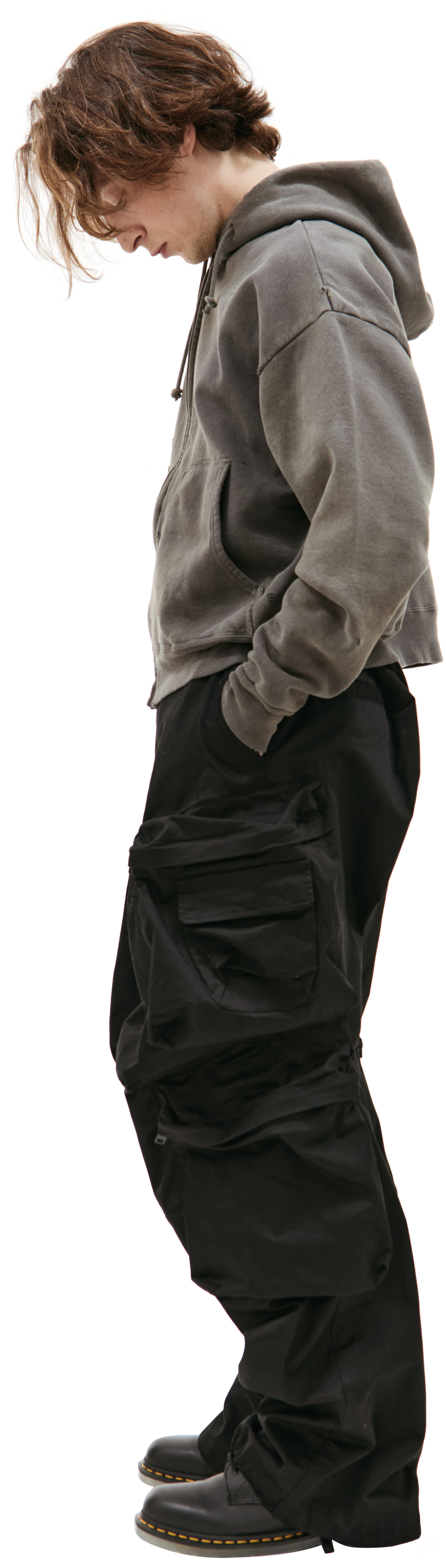 Saint Michael Distressed zip-up hoodie