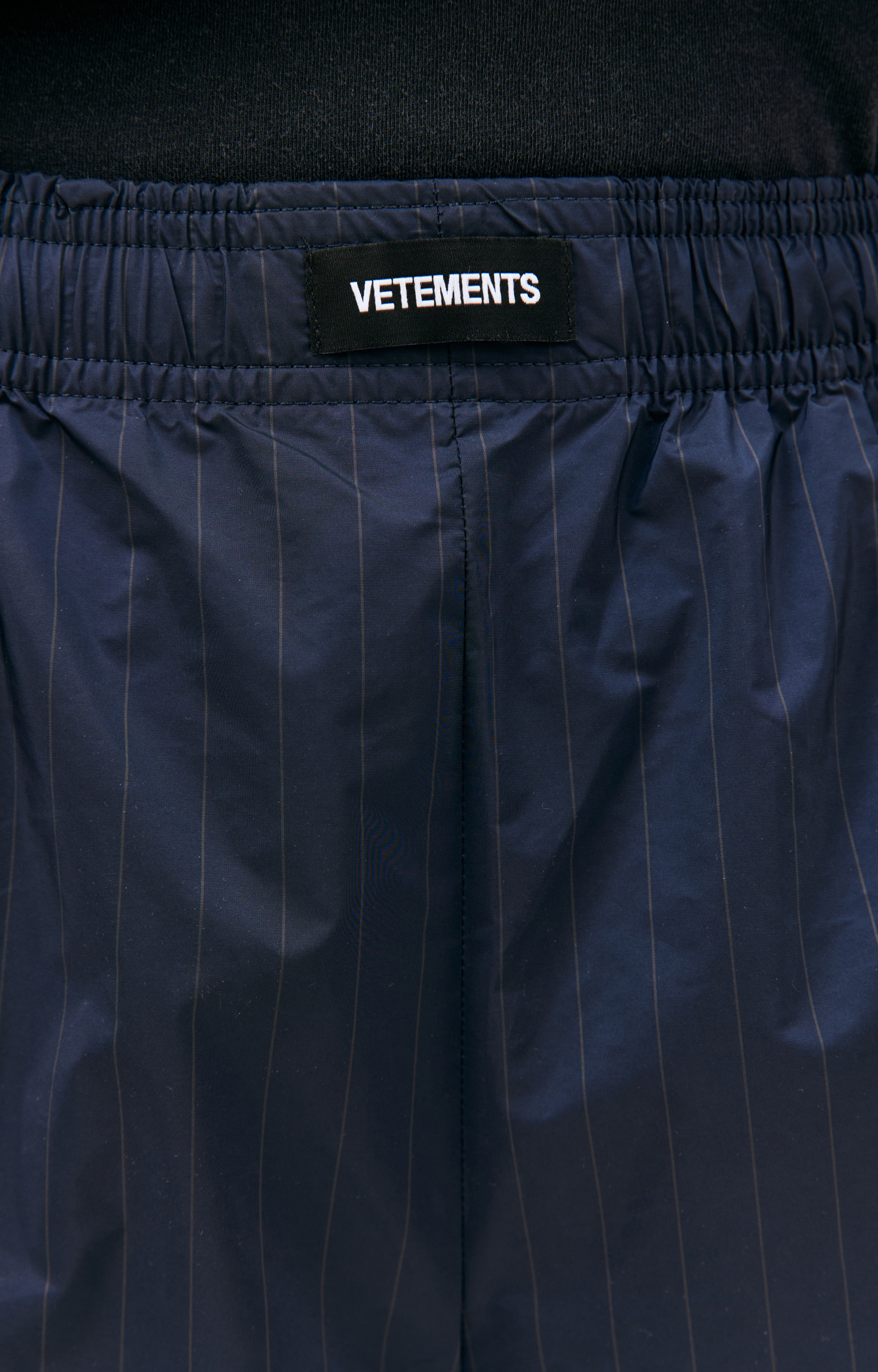 VETEMENTS Navy blue striped shorts
