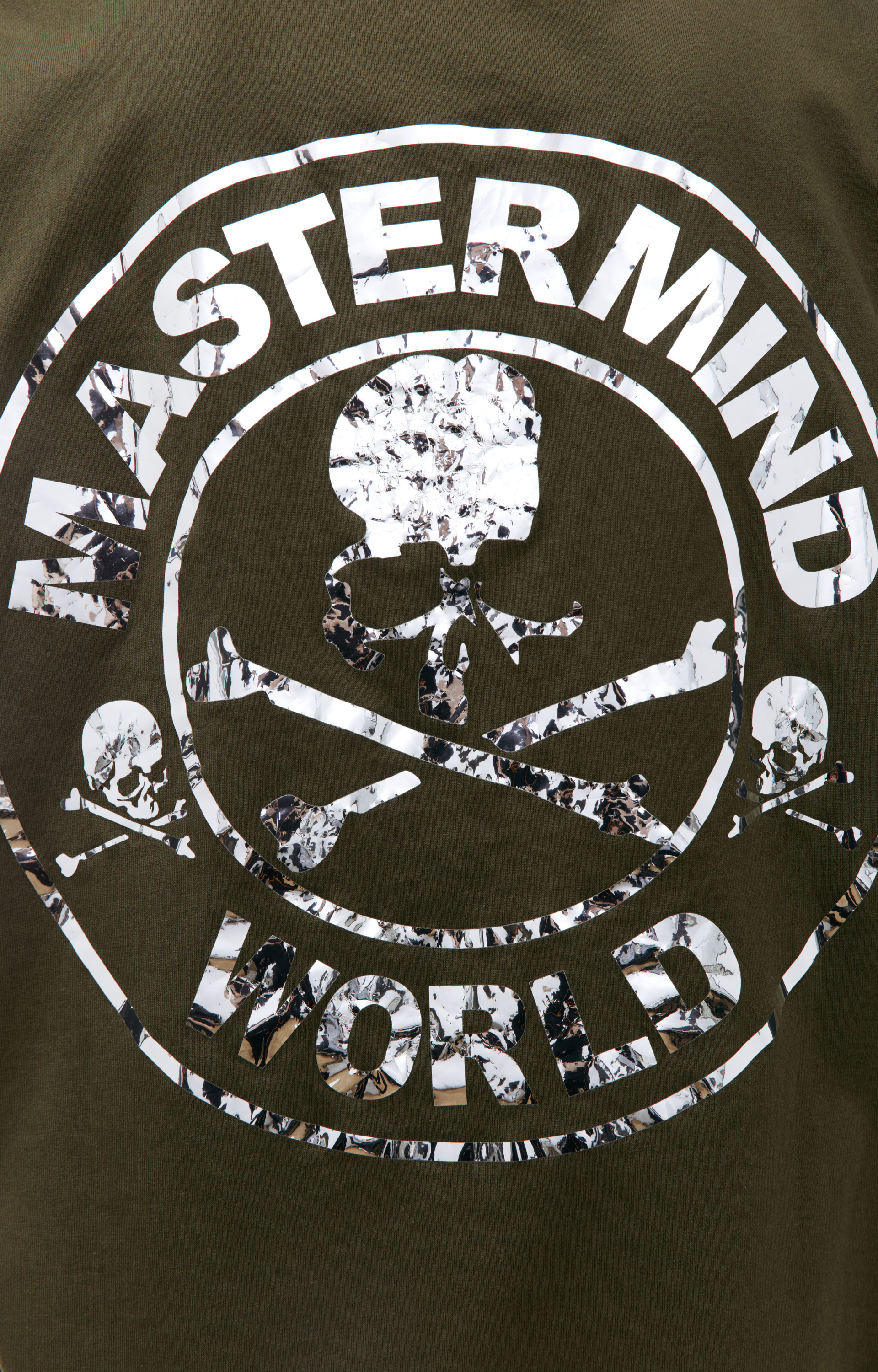 Mastermind WORLD Khaki logo printed t-shirt