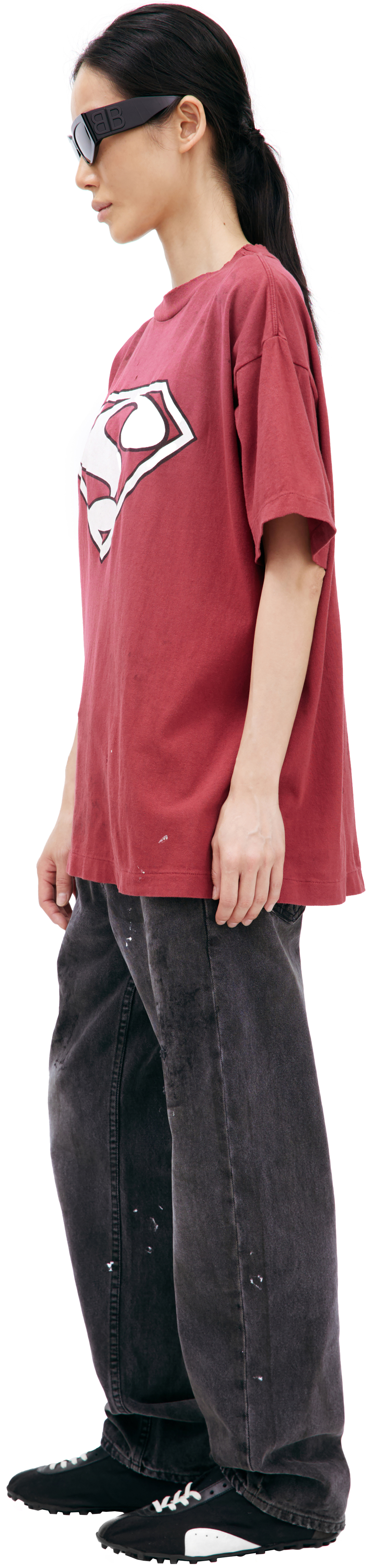 Saint Mxxxxxx T-shirt with a ripped effect
