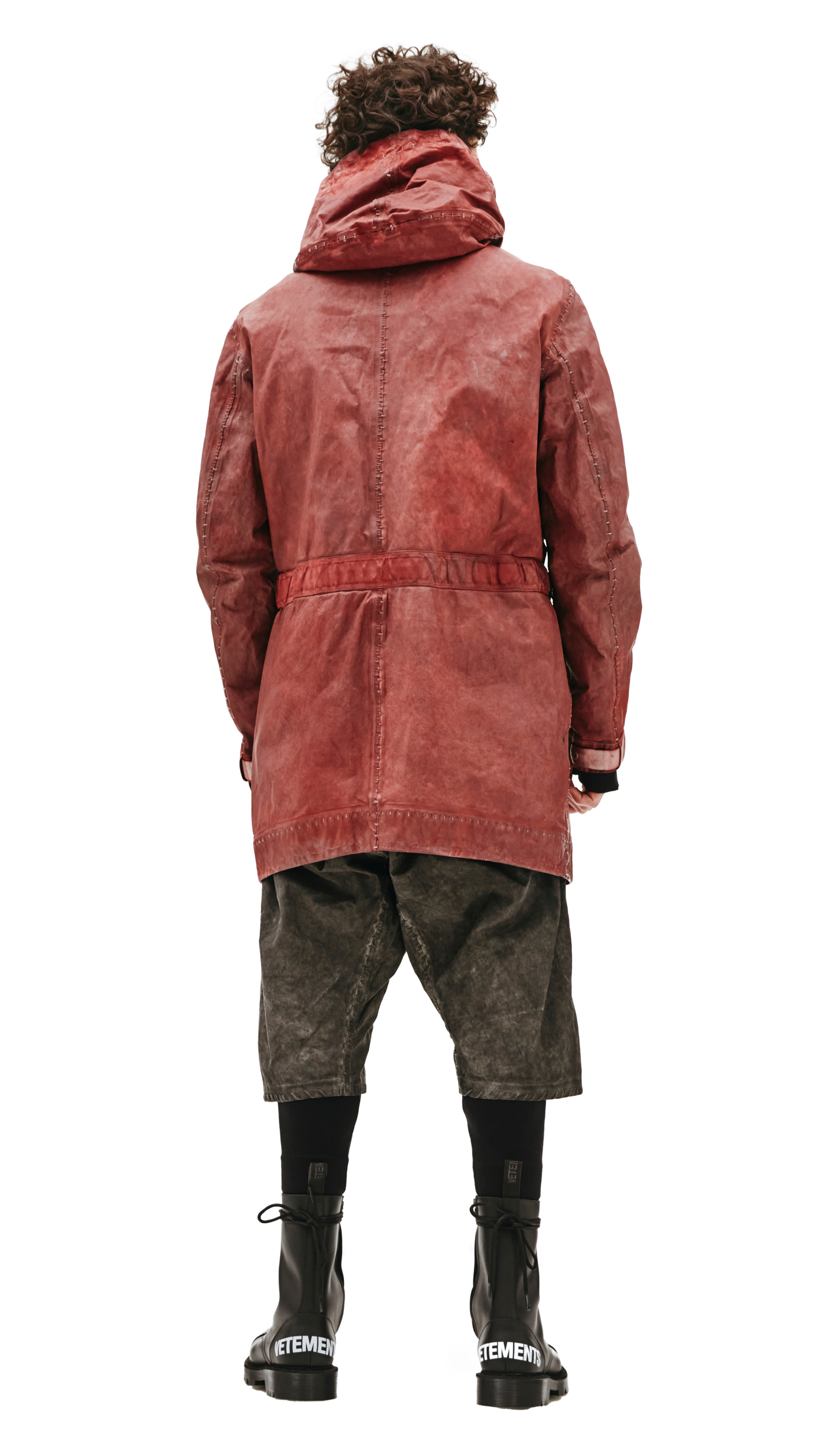 Isaac Sellam Red leather parka