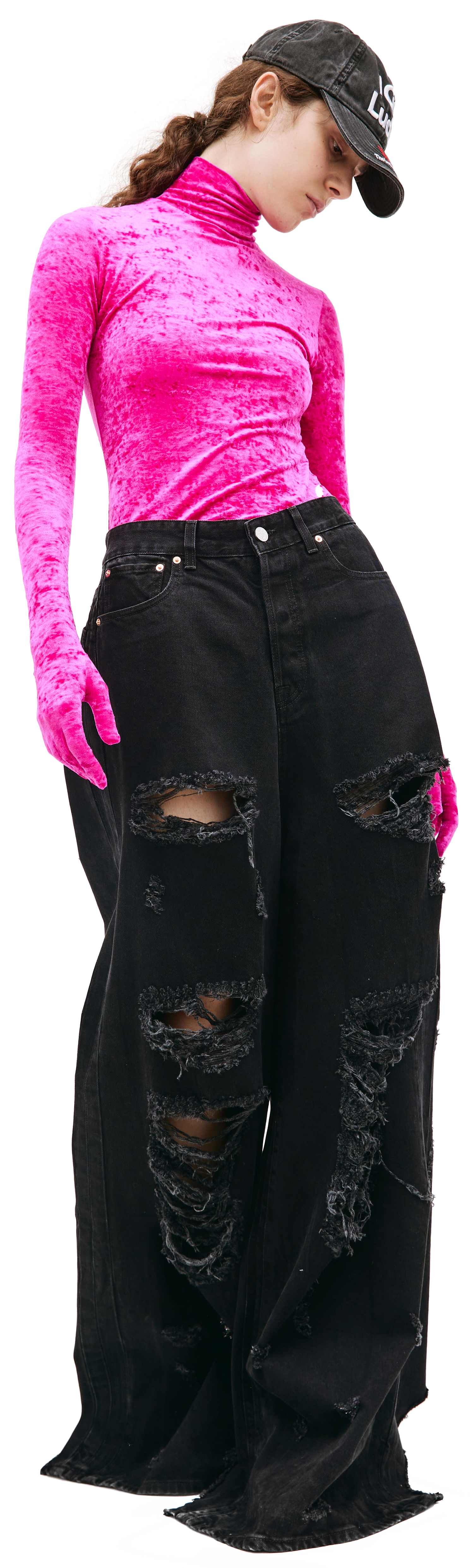 VETEMENTS Black distressed jeans