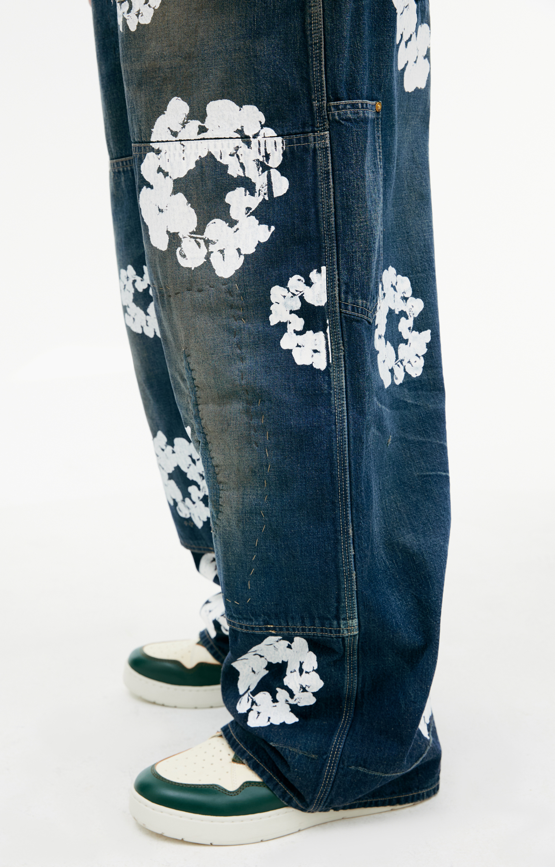 Saint Mxxxxxx Denim jumpsuit with flowers