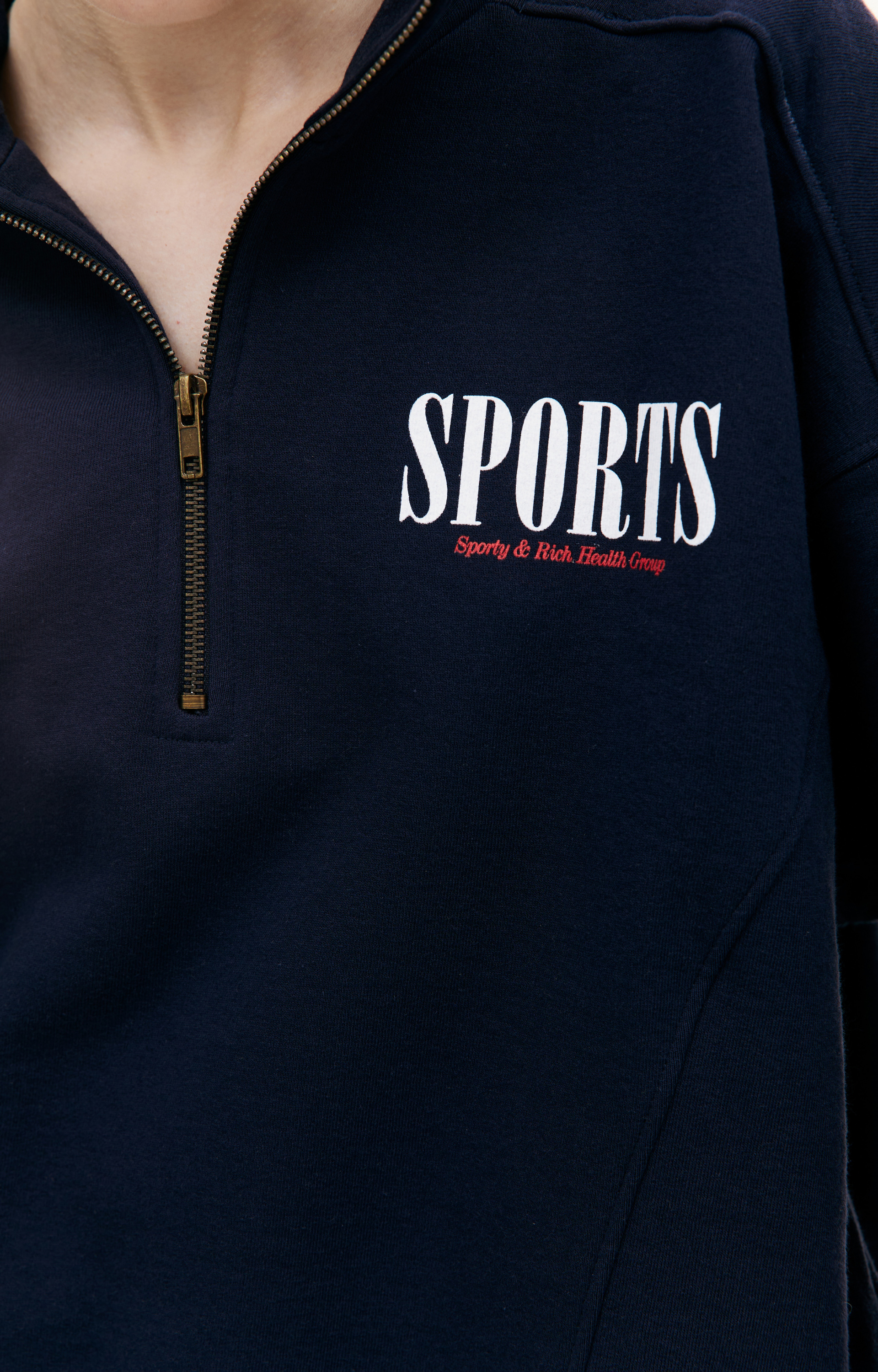 SPORTY & RICH Zip up sweatshirt