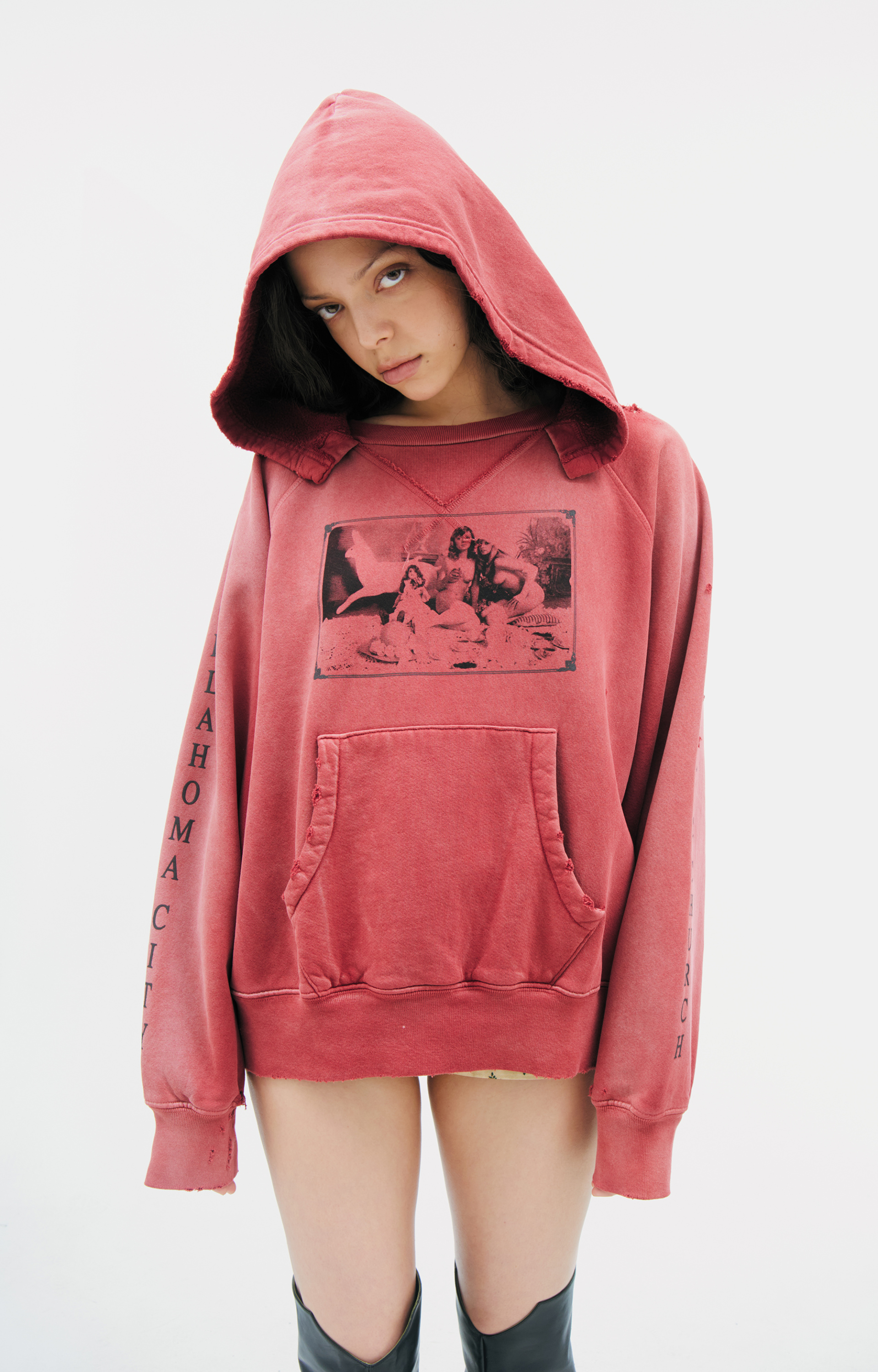 Enfants Riches Déprimés Red print hoodie