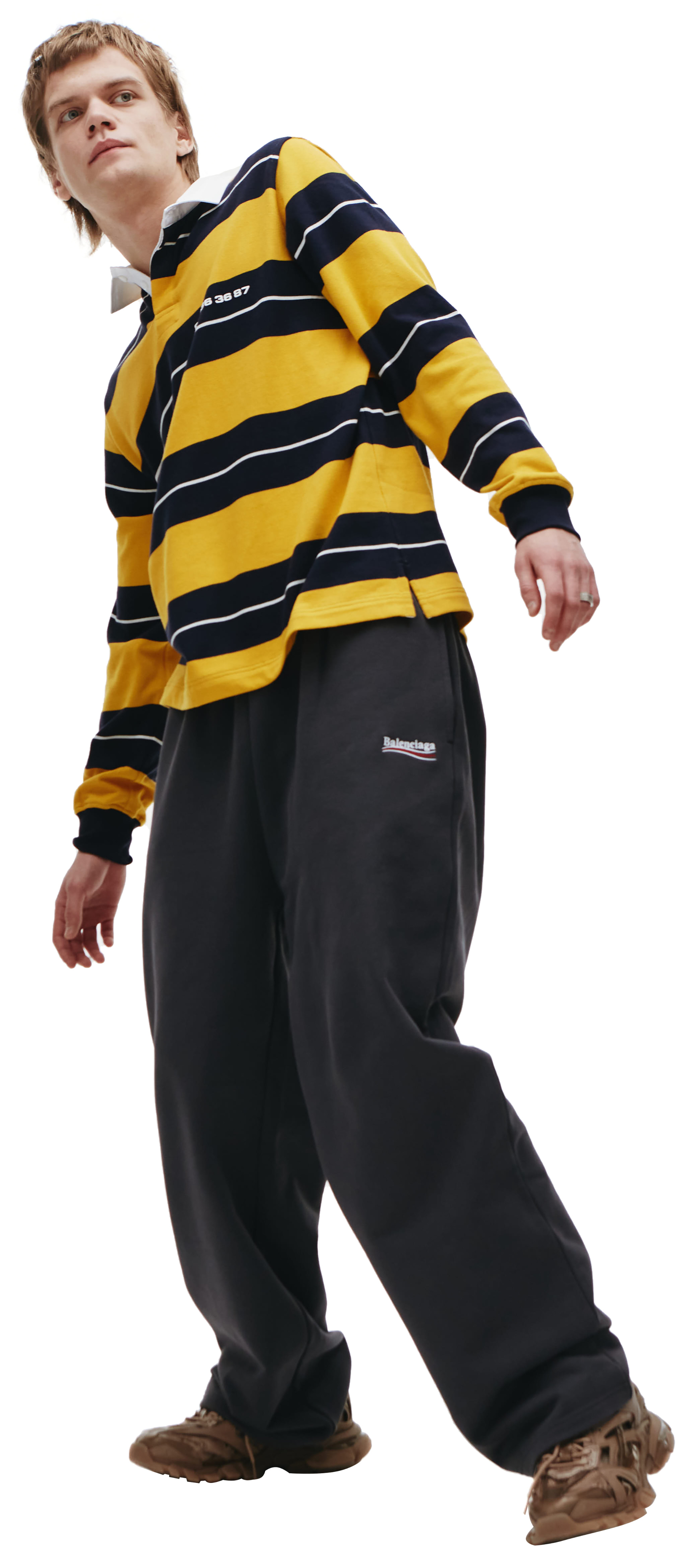 VTMNTS Striped long sleeve polo