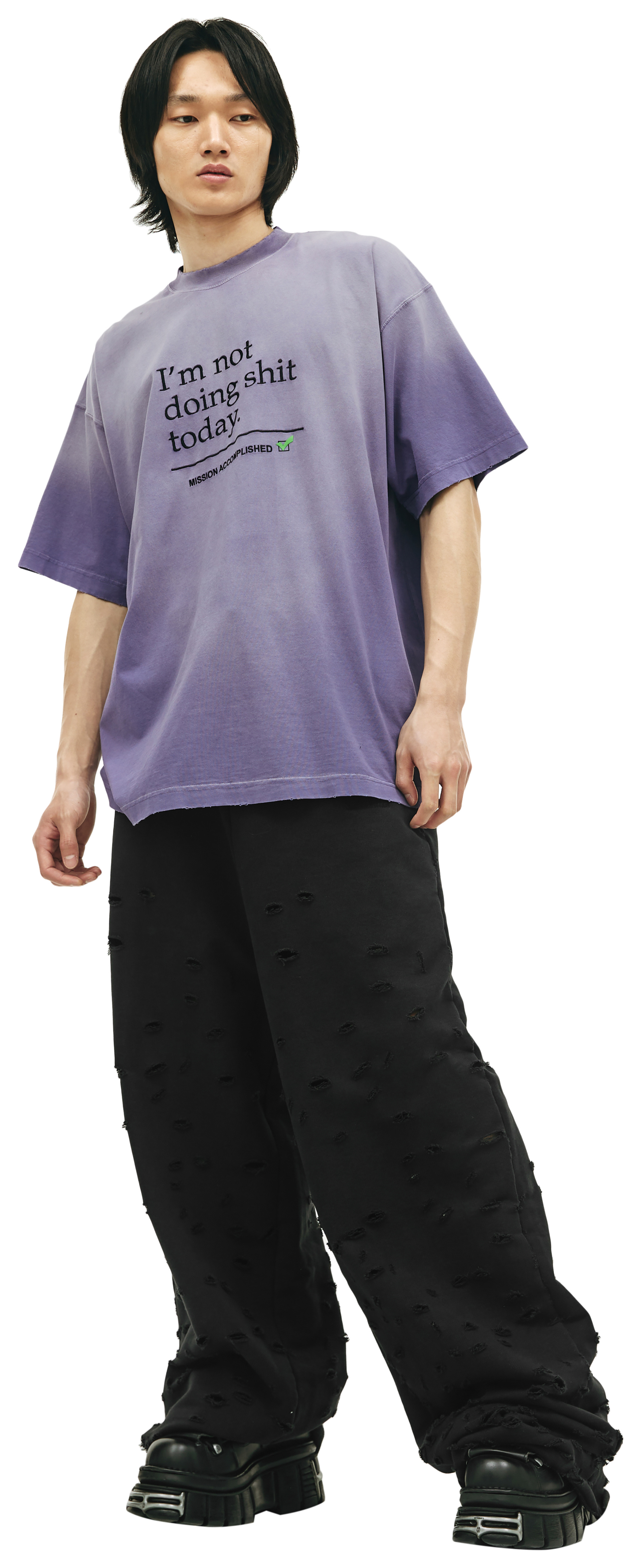 VETEMENTS Purple oversized t-shirt