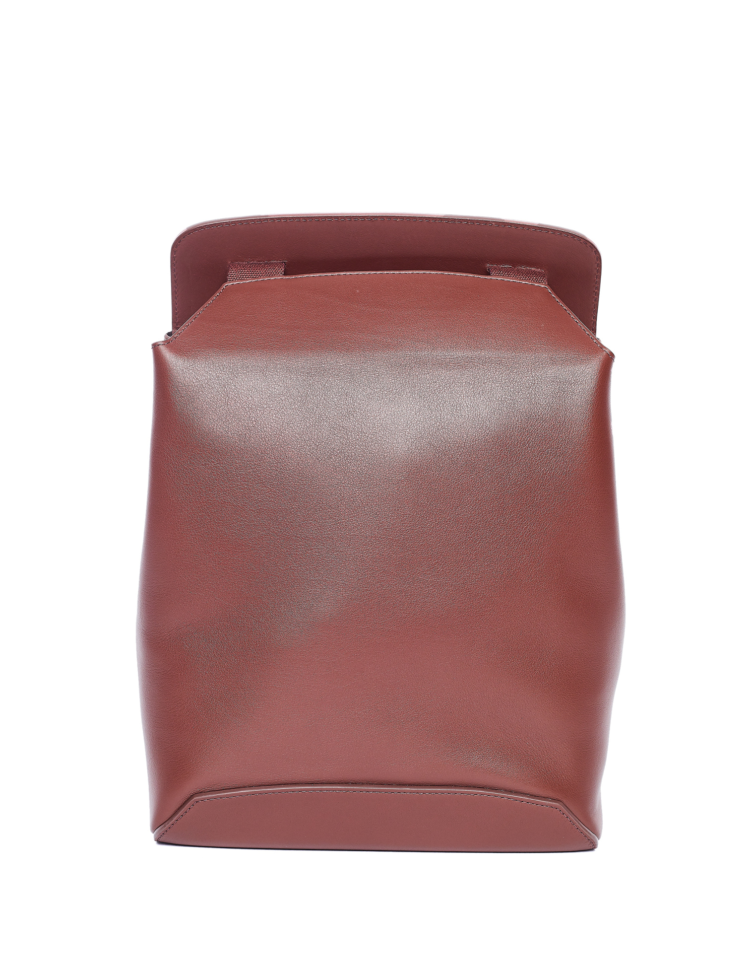 The Row Dark Brown Leather Moulded Backpack