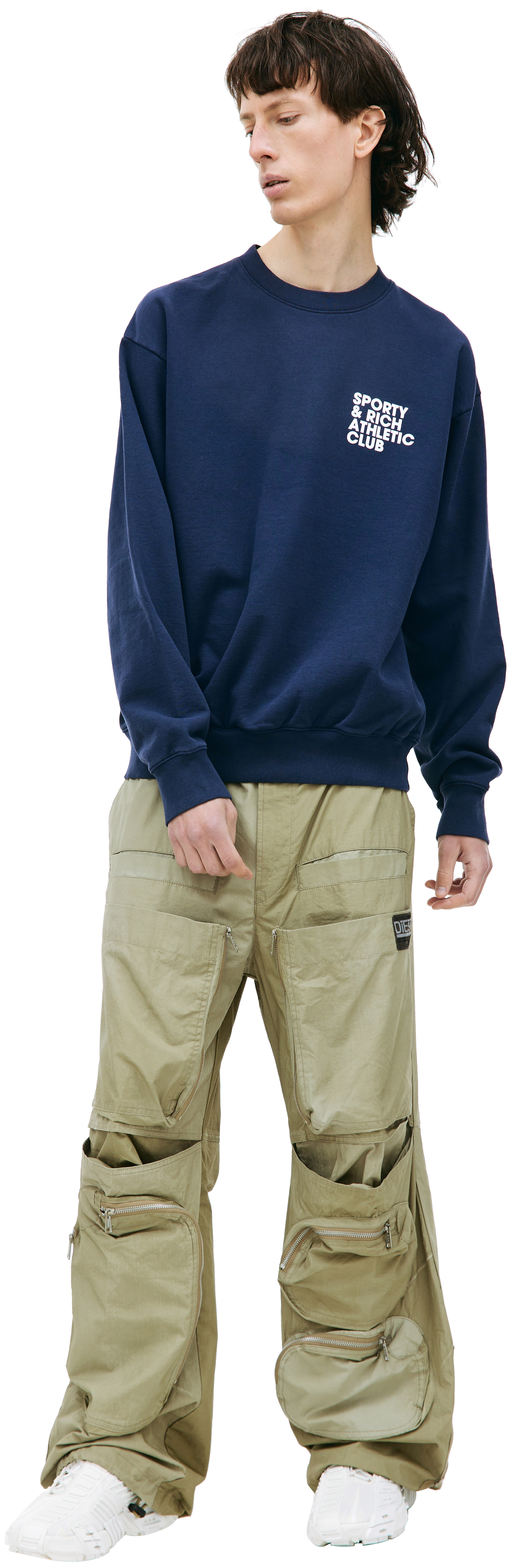 SPORTY & RICH Navy Exercise Often sweatshirt