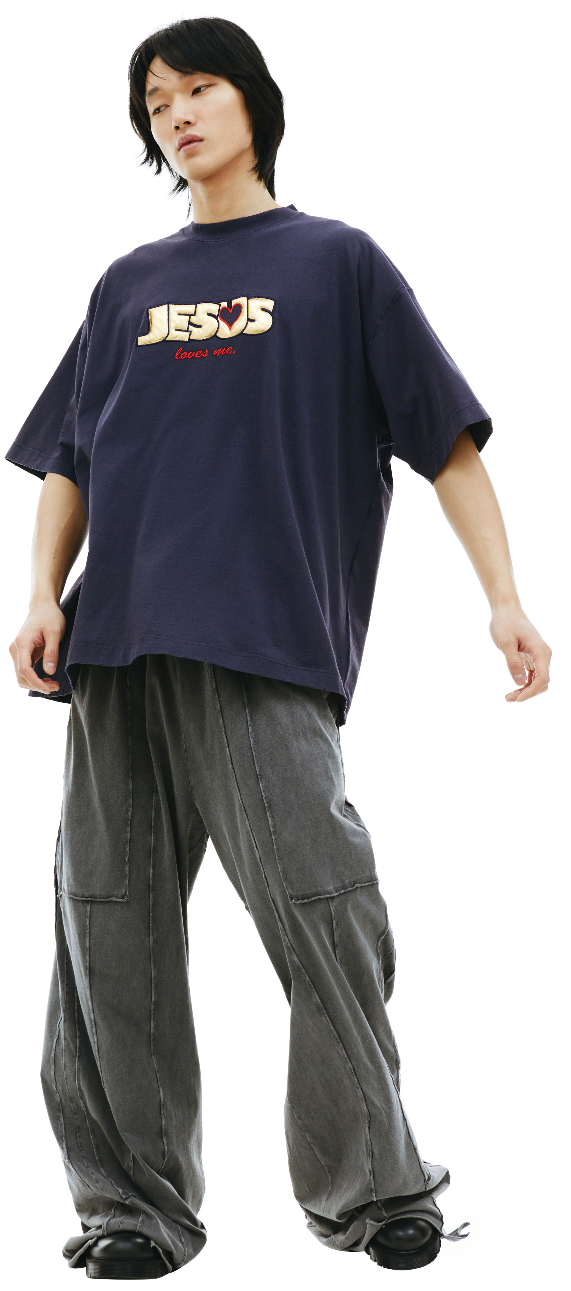 VETEMENTS Jesus Loves Me Cotton T-Shirt