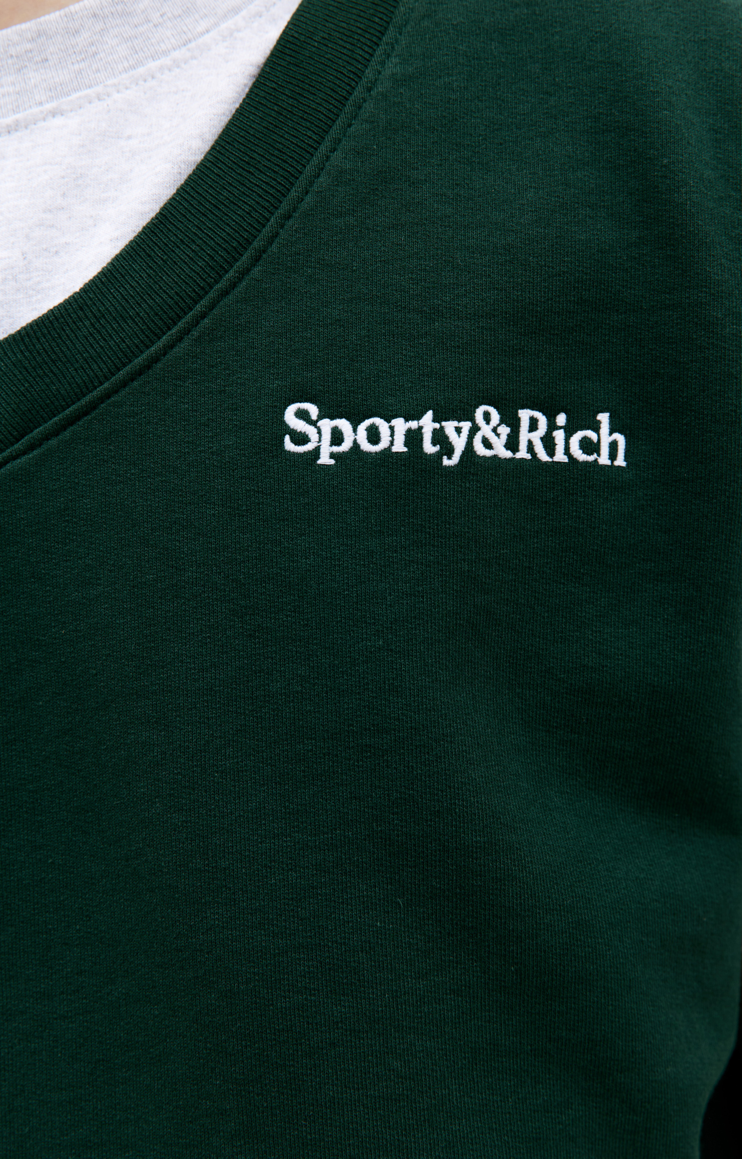 SPORTY & RICH Logo embroidered V-neck vest
