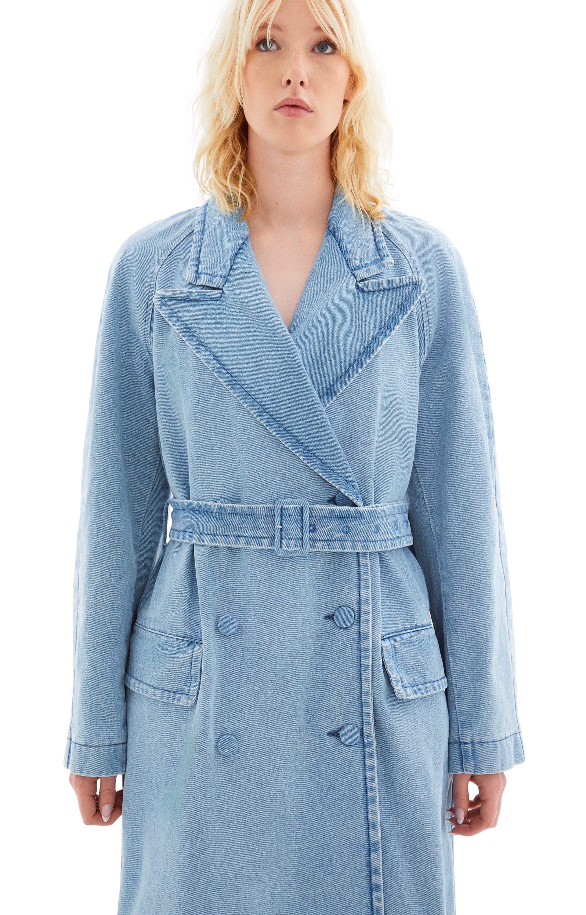 Dries Van Noten Loose Fit Rugby Denim Coat