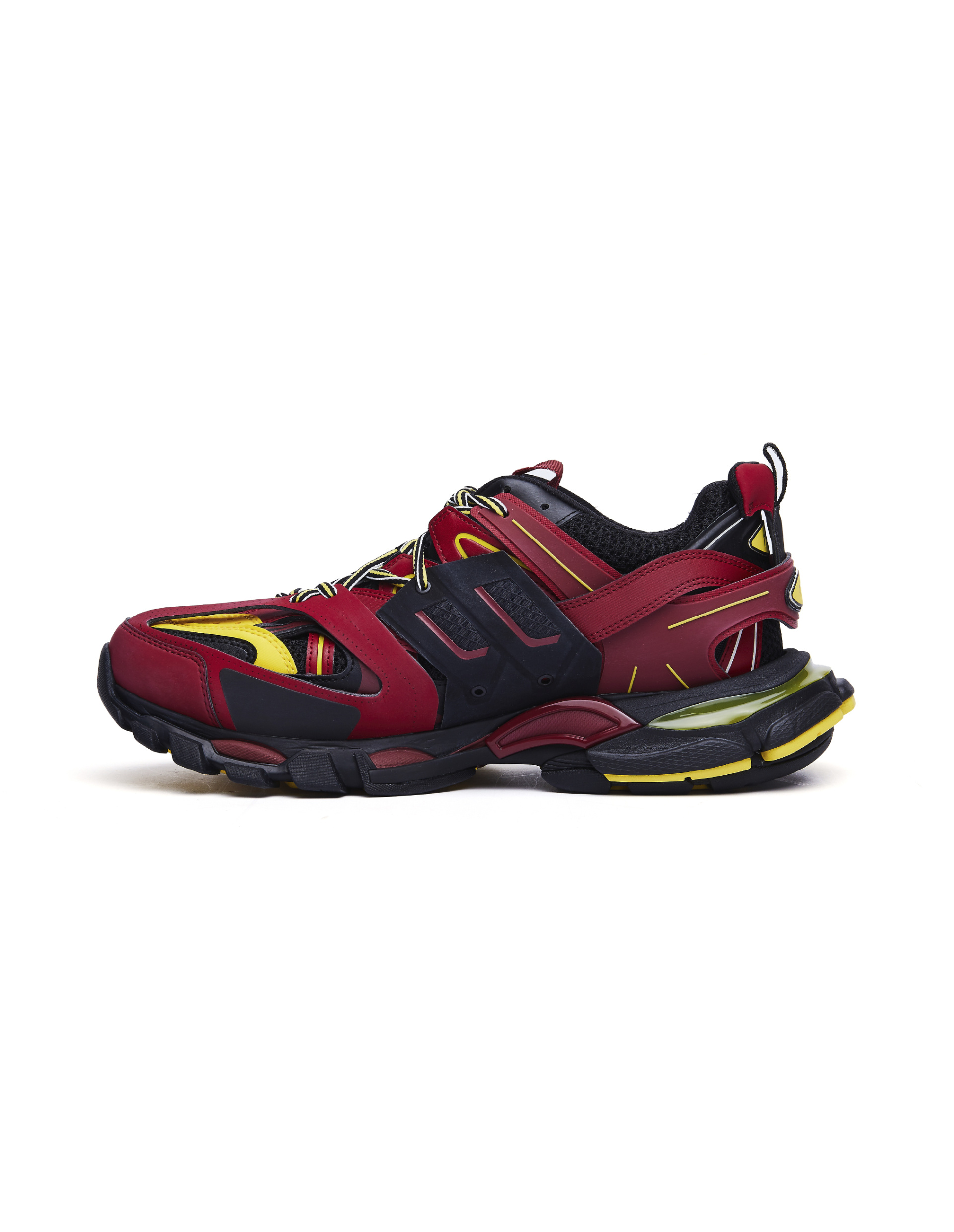 Balenciaga Burgundy & Yellow Track Sneakers