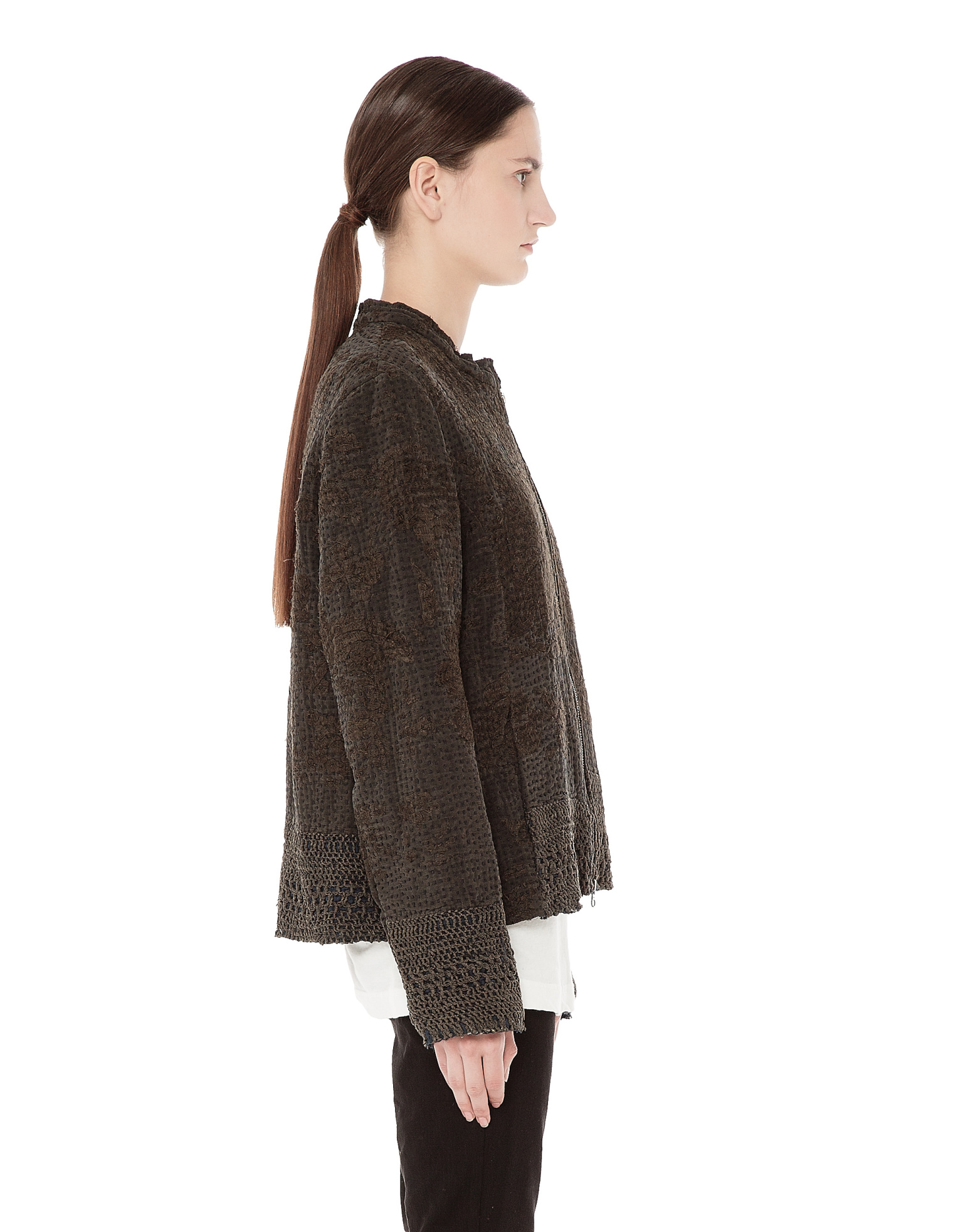 By Walid Oversized silk bomber jacket