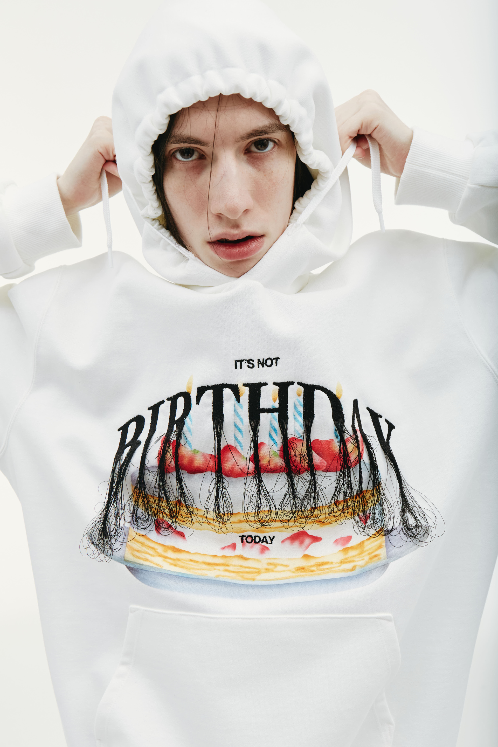 Doublet White Embroidered Birthday Hoodie