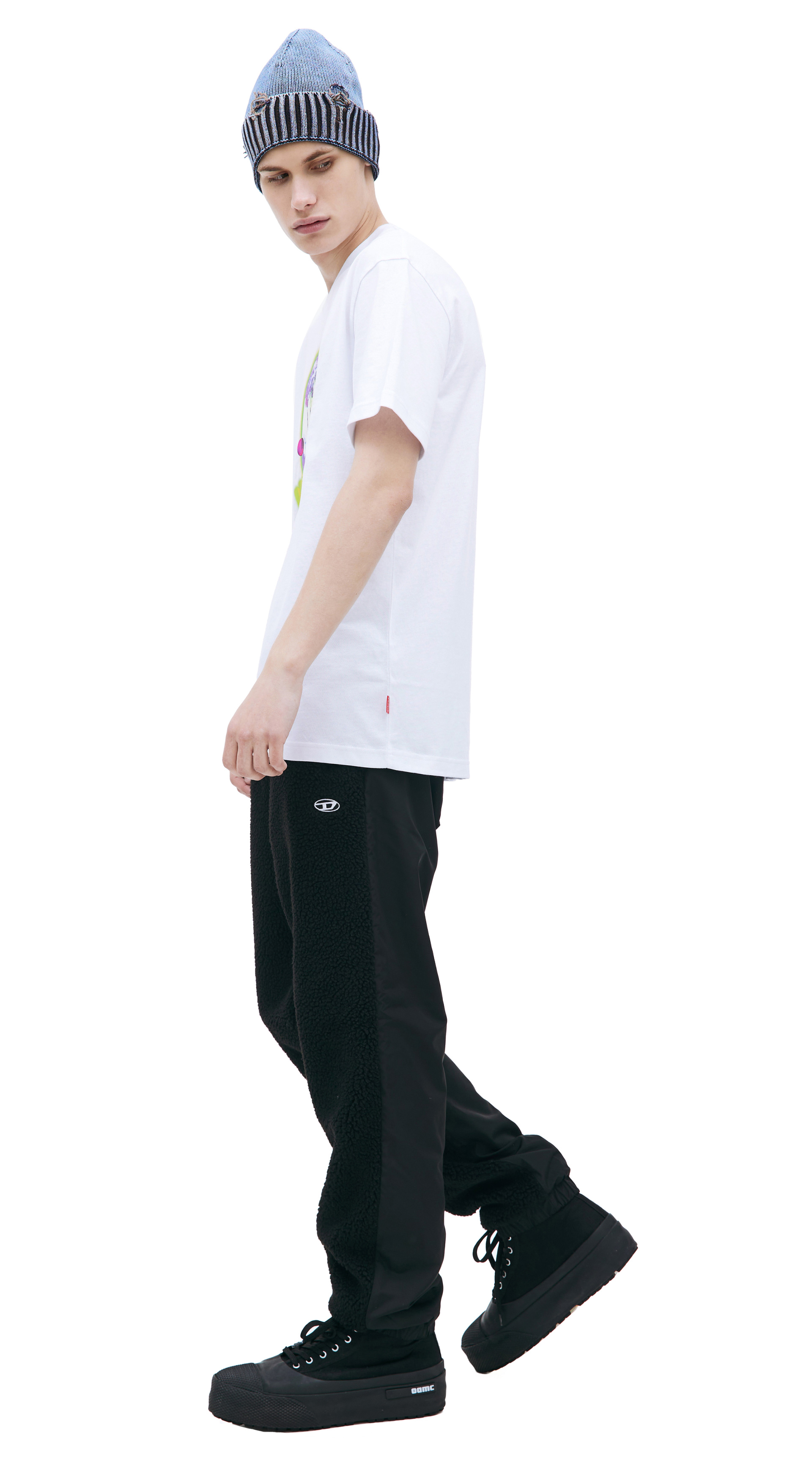 Diesel Blue cotton beanie