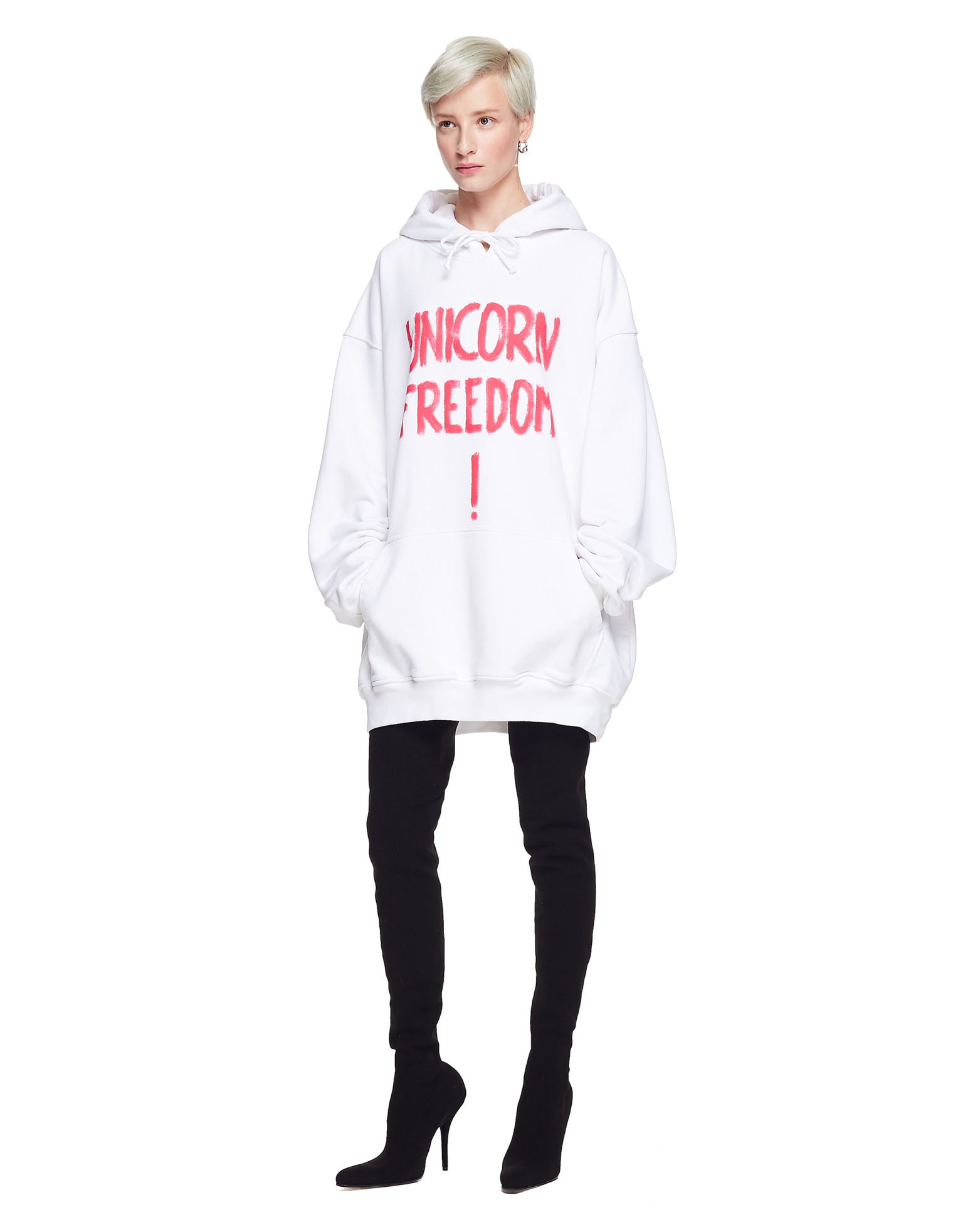 VETEMENTS Хлопковое худи Unicorn Freedom
