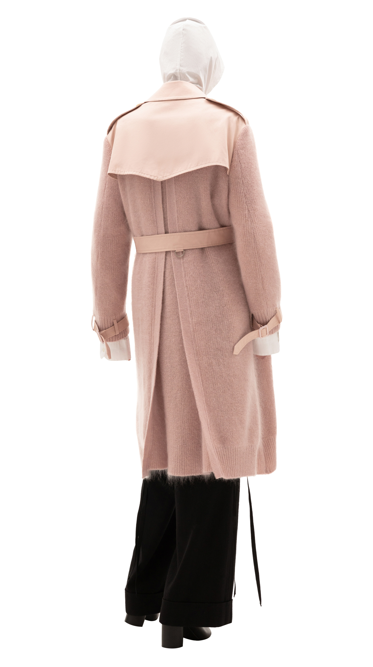 Undercover Partly Knitted Pink Trench