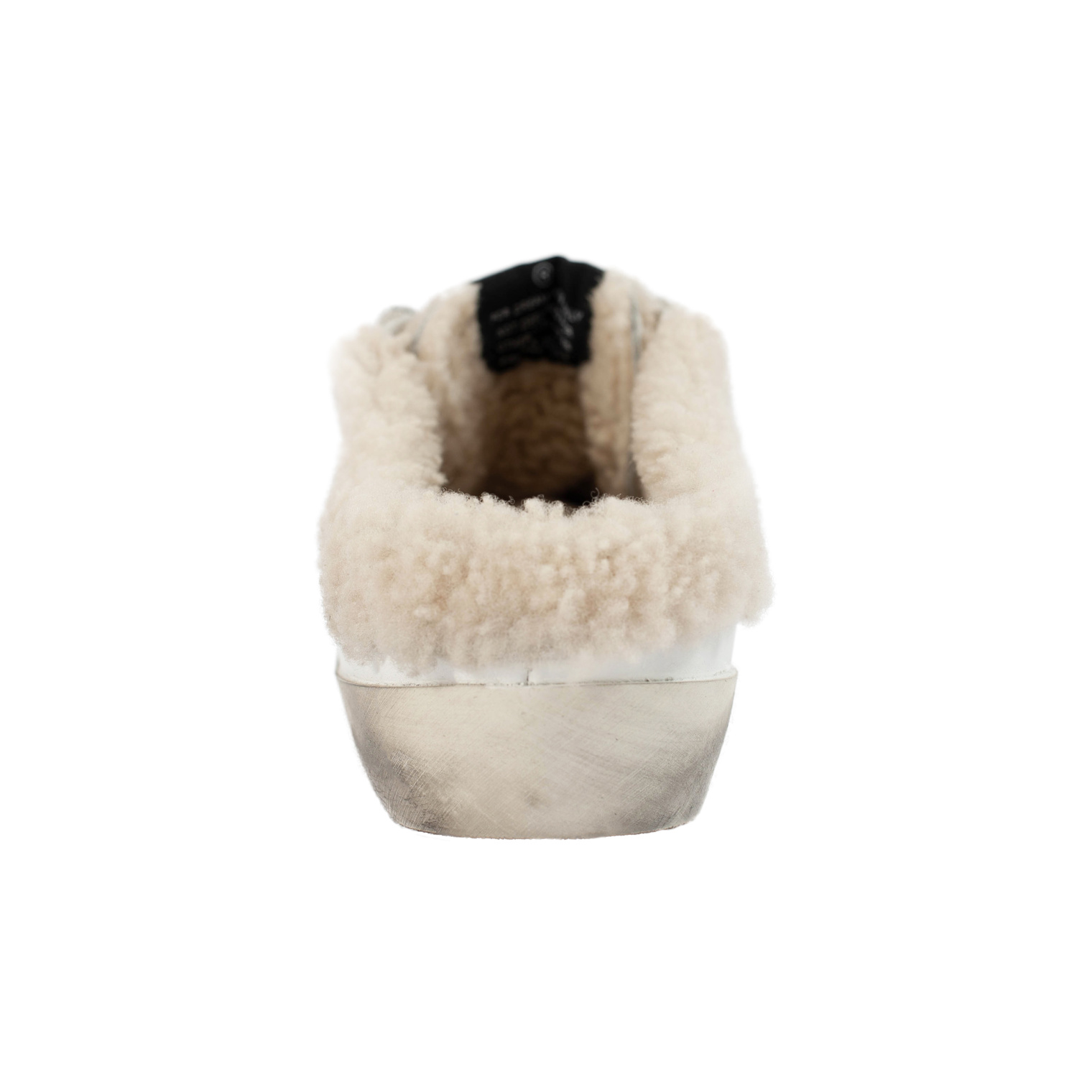 Golden Goose Sabot White Fur Lined Sneakers