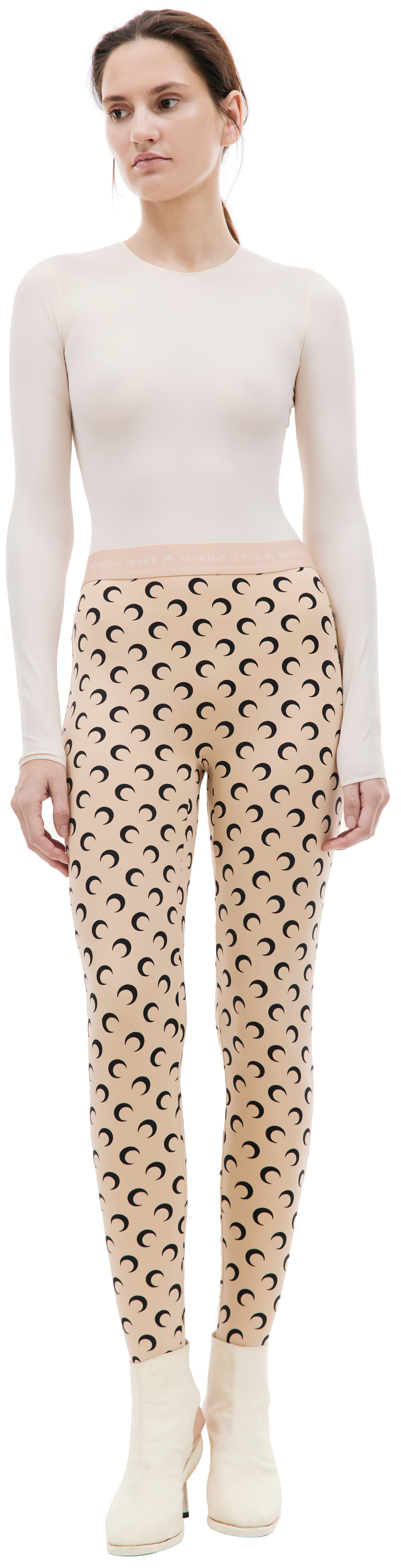 MARINE SERRE Moon all over logo leggings