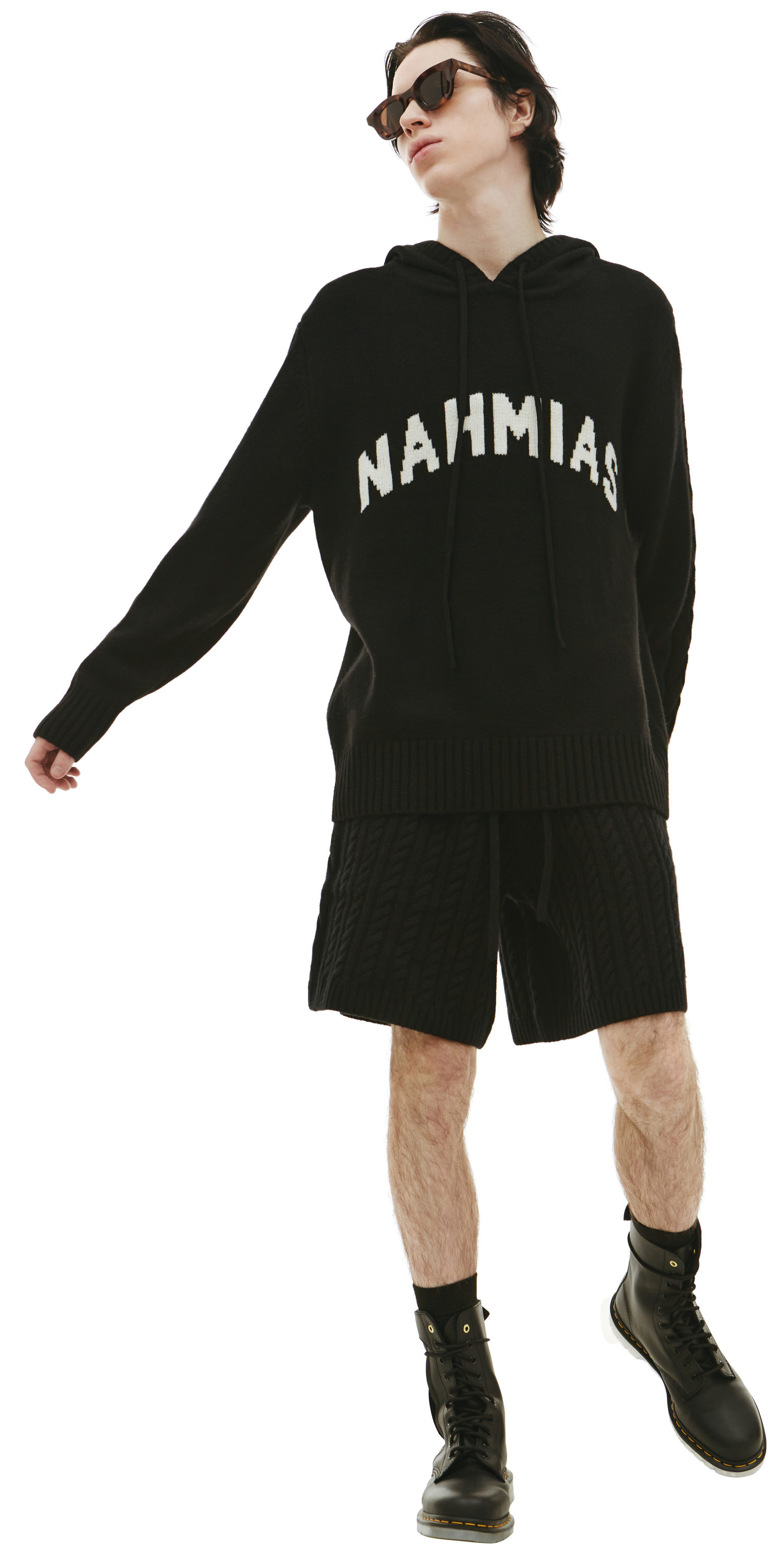 Nahmias Knit logo hoodie
