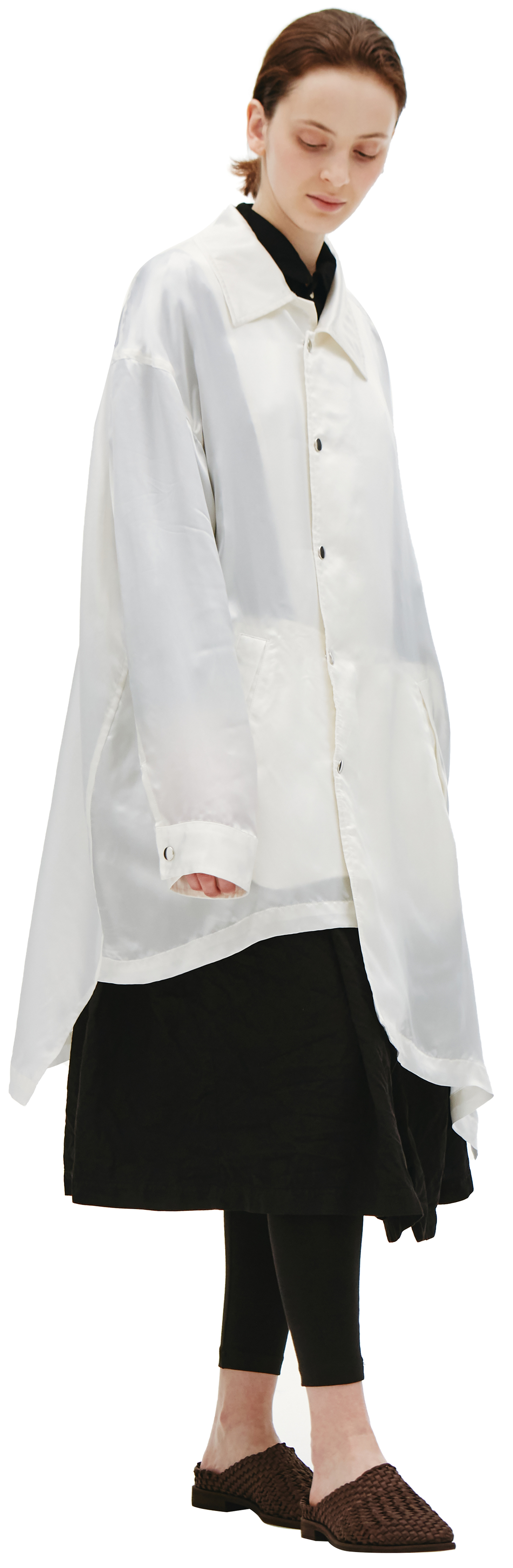 Comme des Garcons Homme plus Asymmetrical Flower Print Coat