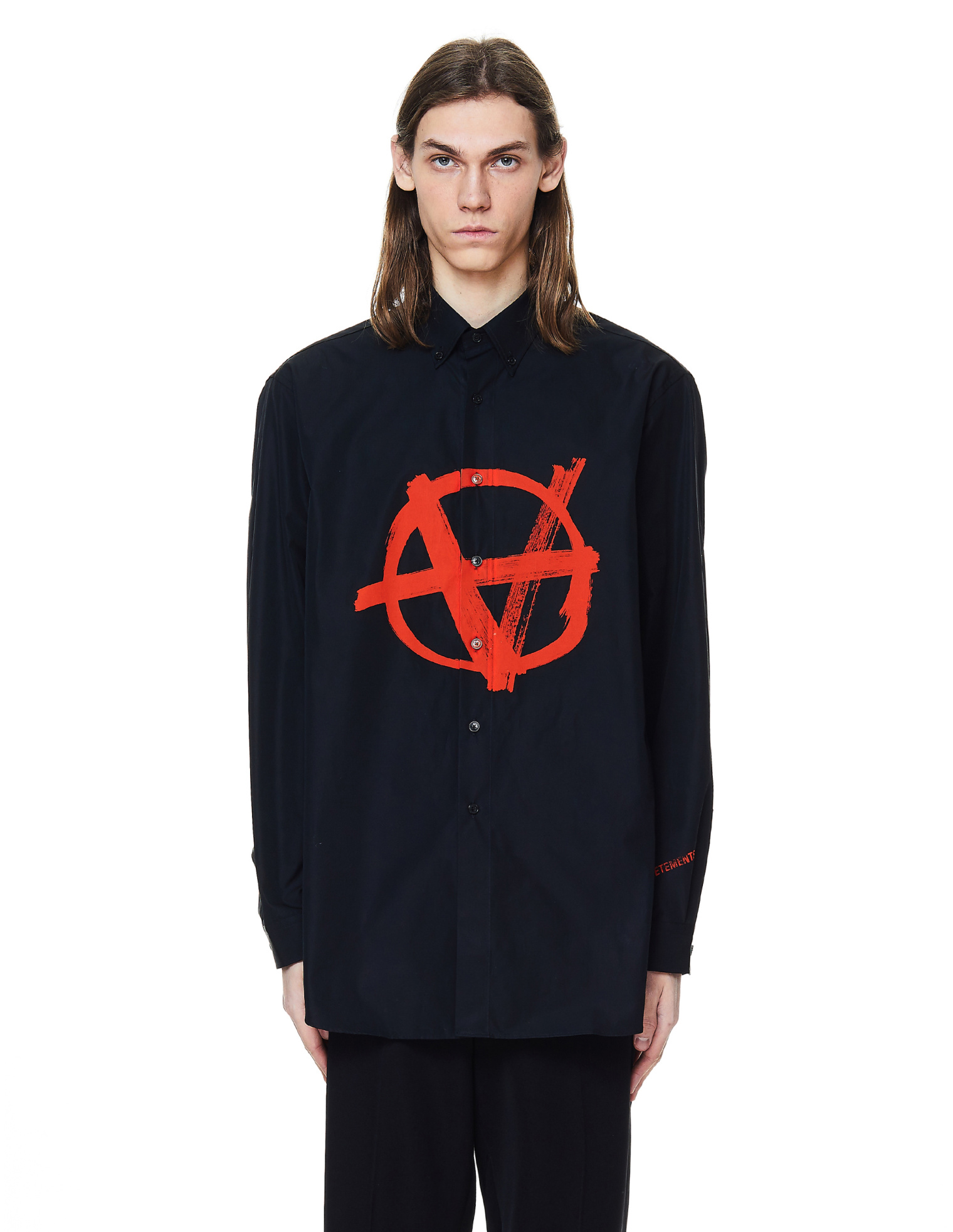 VETEMENTS Black Cotton Anarchy Shirt
