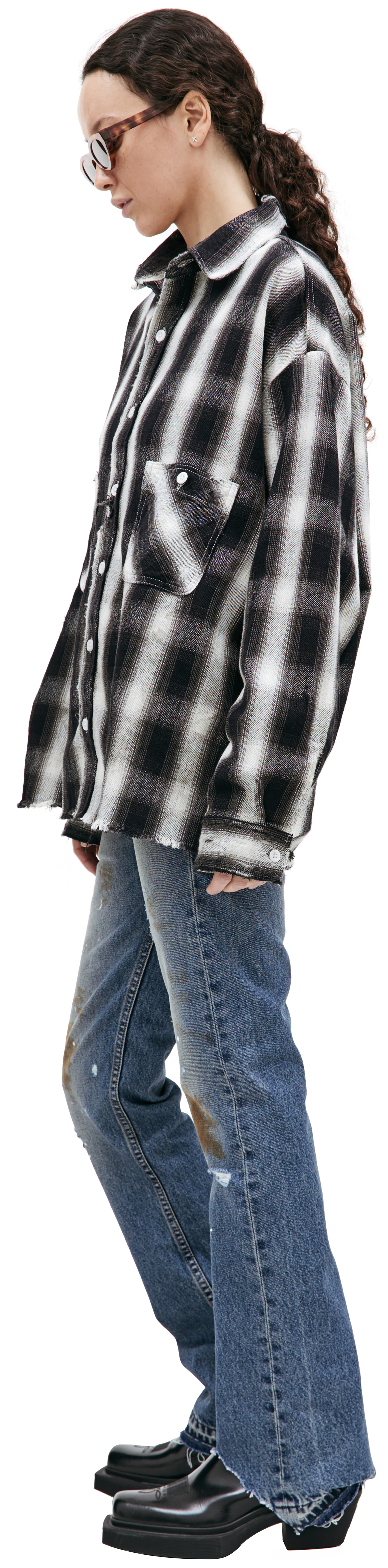 Saint Michael Saint Michael х Denim Tears cheked shirt