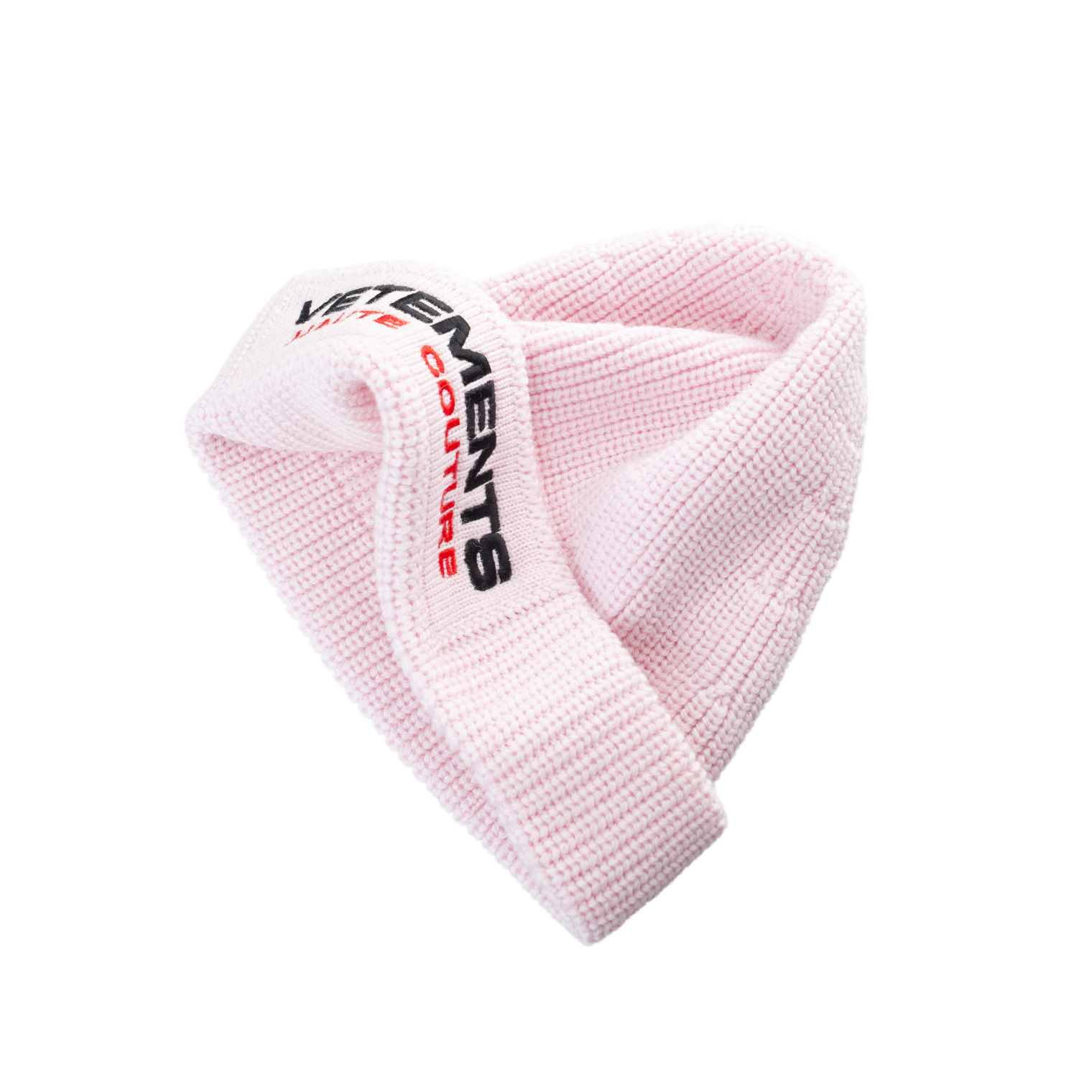 VETEMENTS Розовая шапка с вышивкой