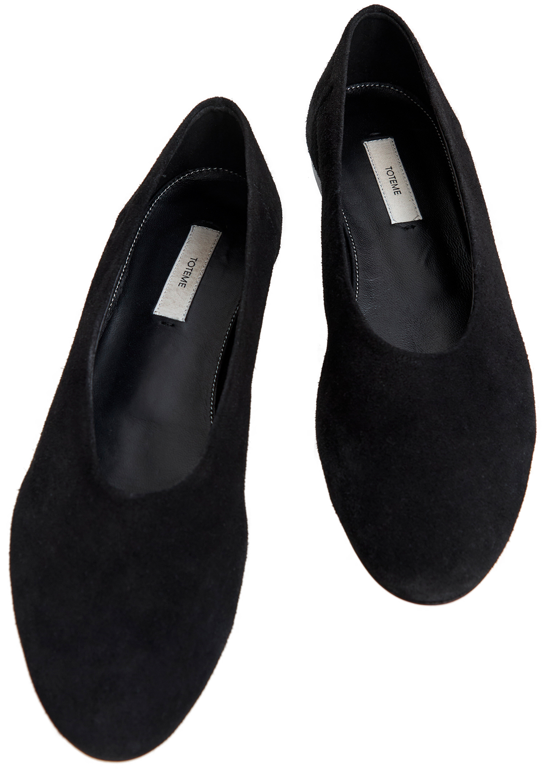 TOTEME Black leather ballet flats
