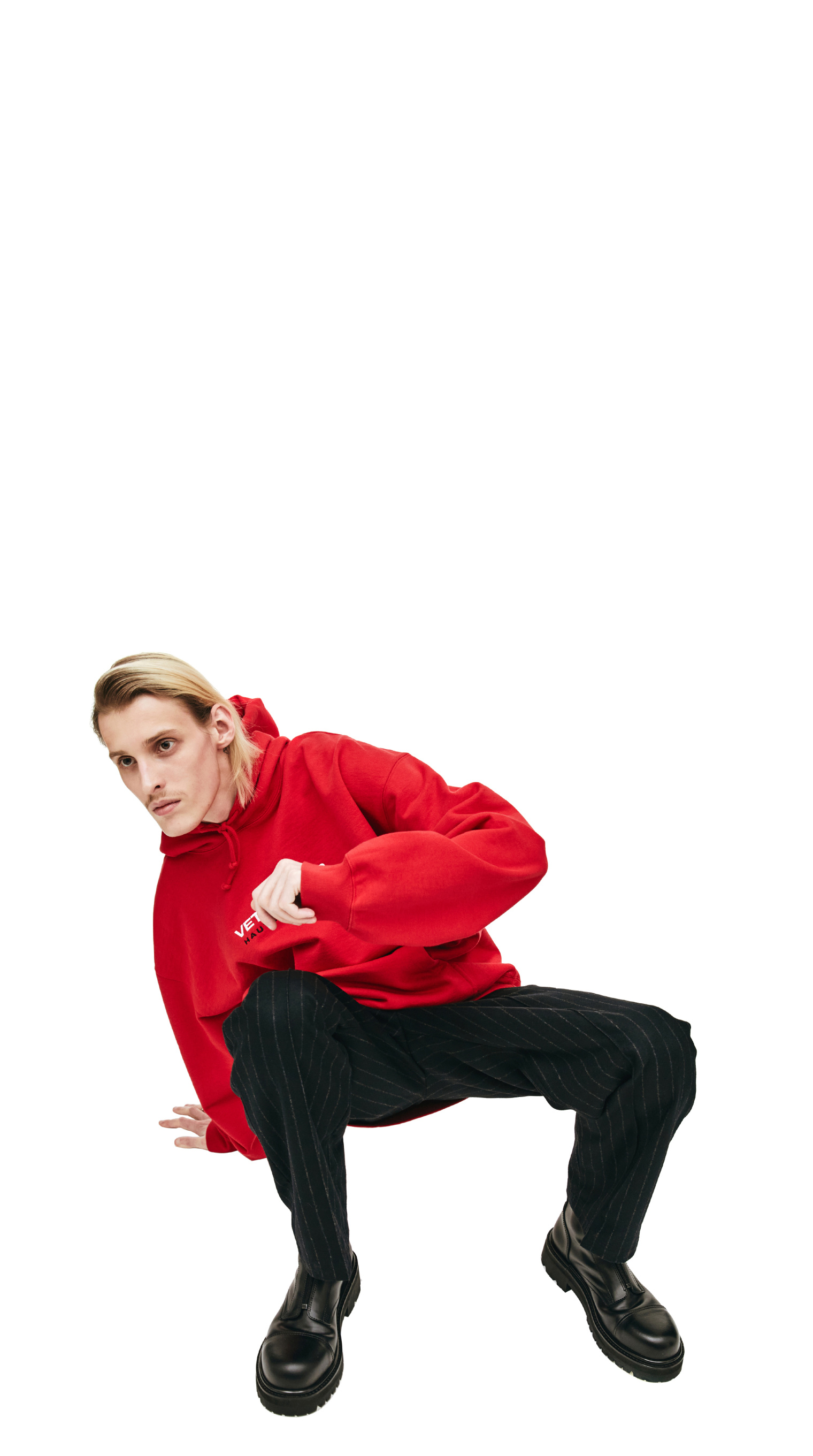 VETEMENTS Red Haute Couture Hoodie